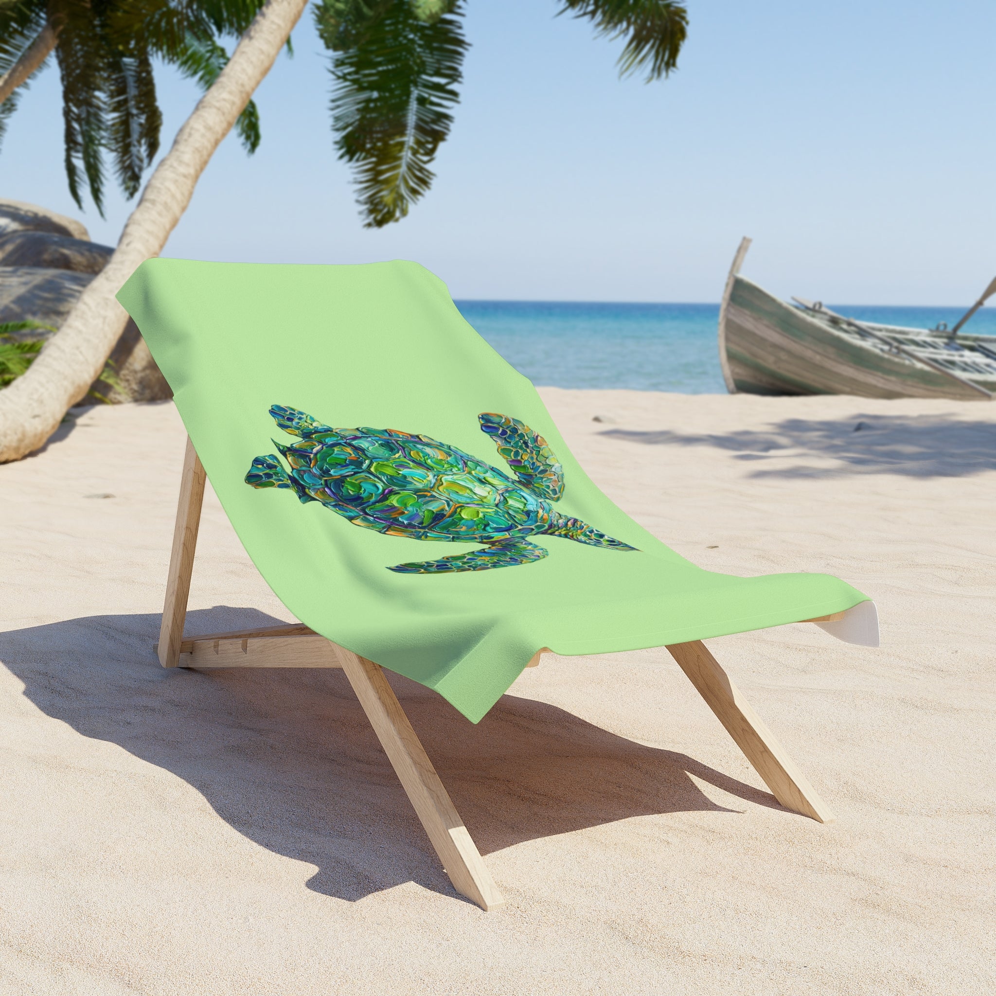 Colorful Sea Turtle Beach Towel — Dreamy Seaside Towel