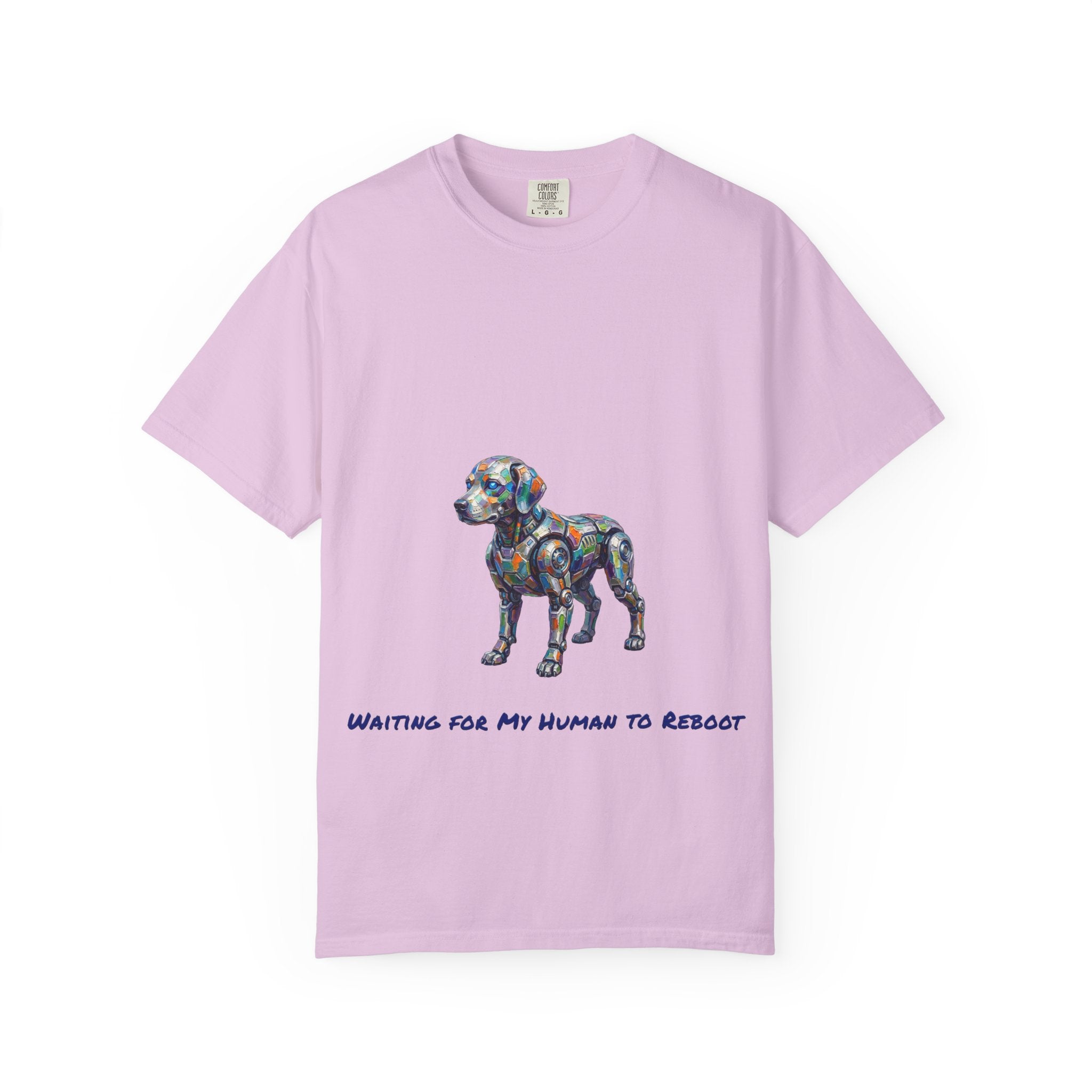 Robot Dog T‑Shirt — “Waiting For My Human To Reboot" Tee