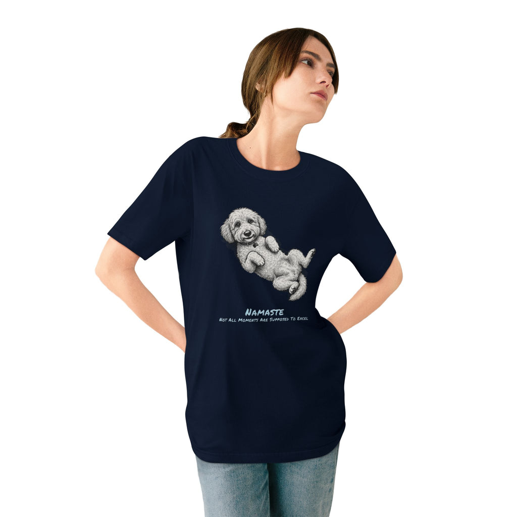 Organic Namaste Dog Graphic T-Shirt (Nothing Awful, Mostly Acceptable, Somehow Totally Exhausting)