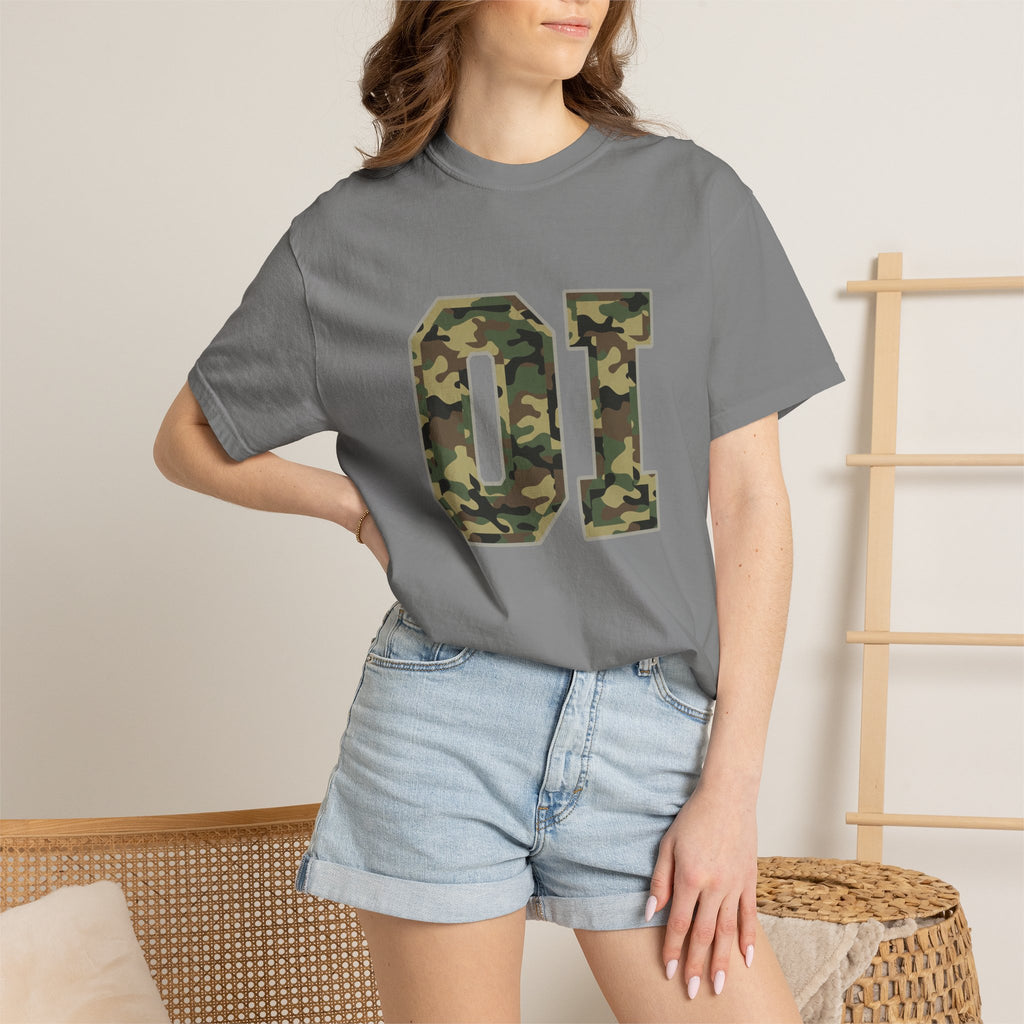 Camo 'OI' Graphic Tee — Military Camo Number Shirt (Organic Intelligence)