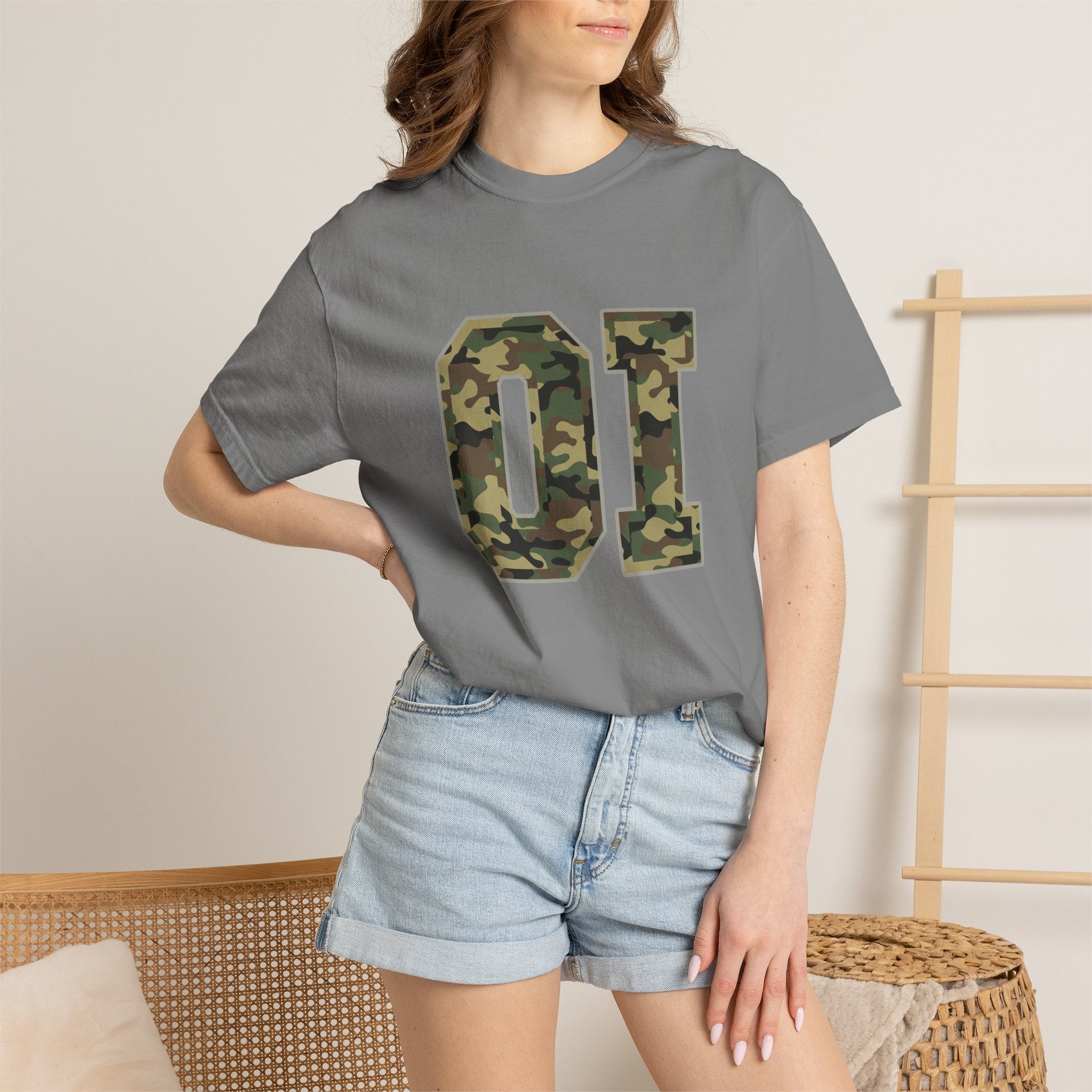 Camo 'OI' Graphic Tee — Military Camo Number Shirt (Organic Intelligence)