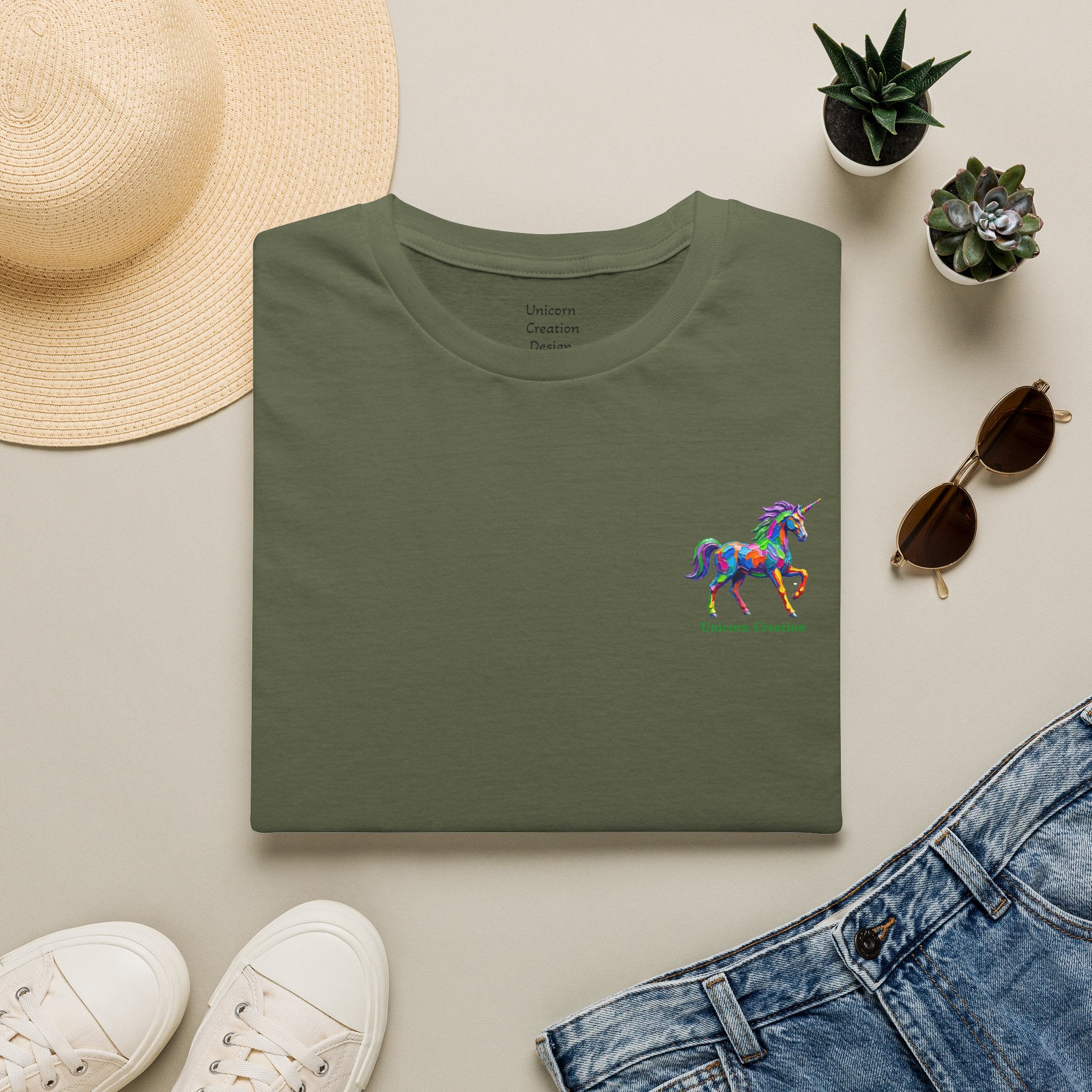 Rainbow Unicorn Logo Tee — Colorful Rainbow Unicorn Graphic T-Shirt