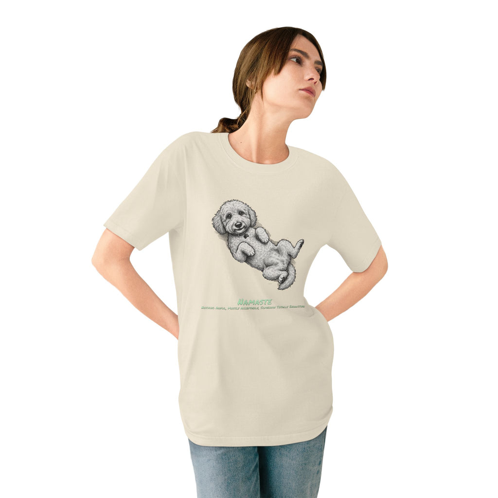 Organic Namaste Dog Graphic T-Shirt (Nothing Awful, Mostly Acceptable, Somehow Totally Exhausting)