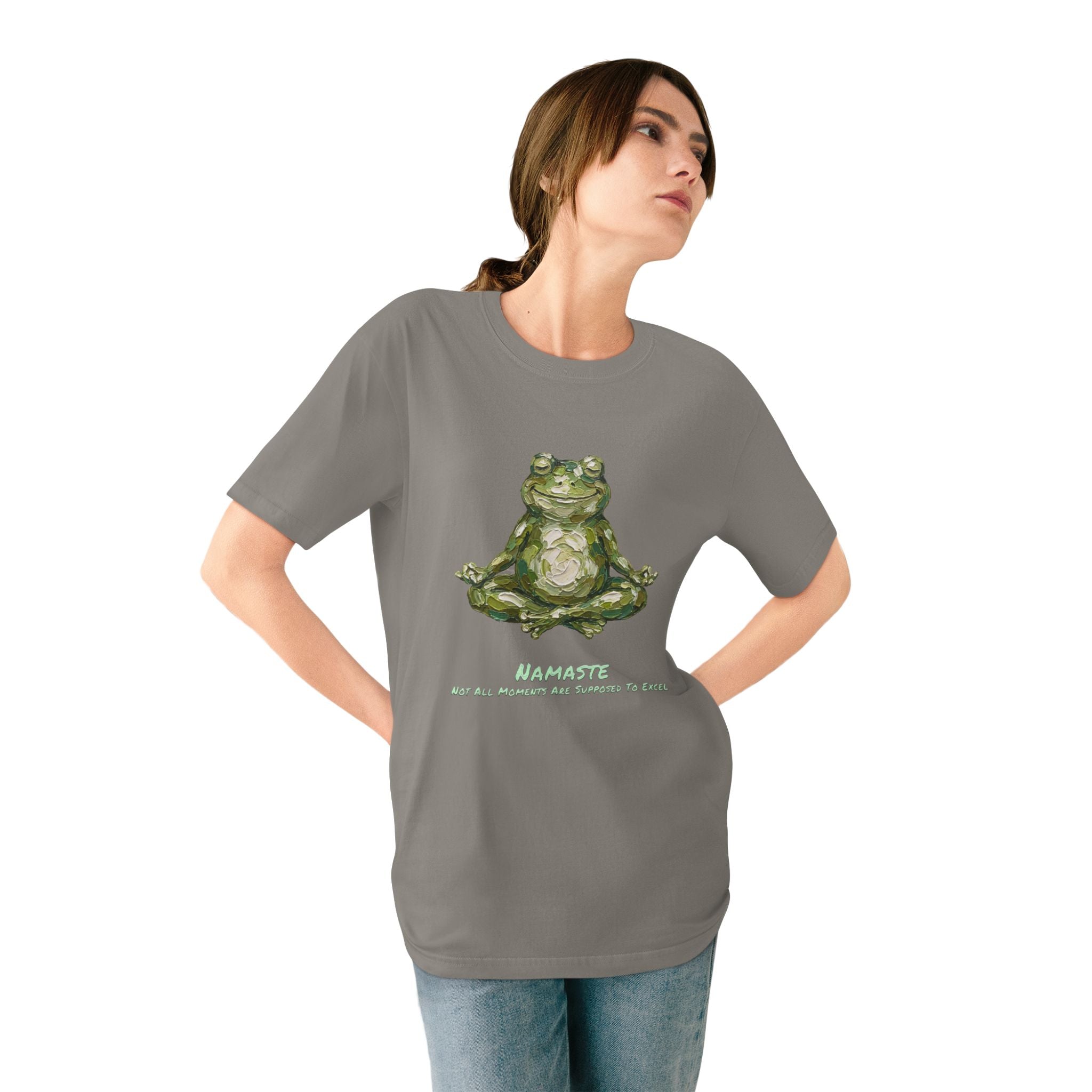 Organic Namaste Frog Graphic T-Shirt