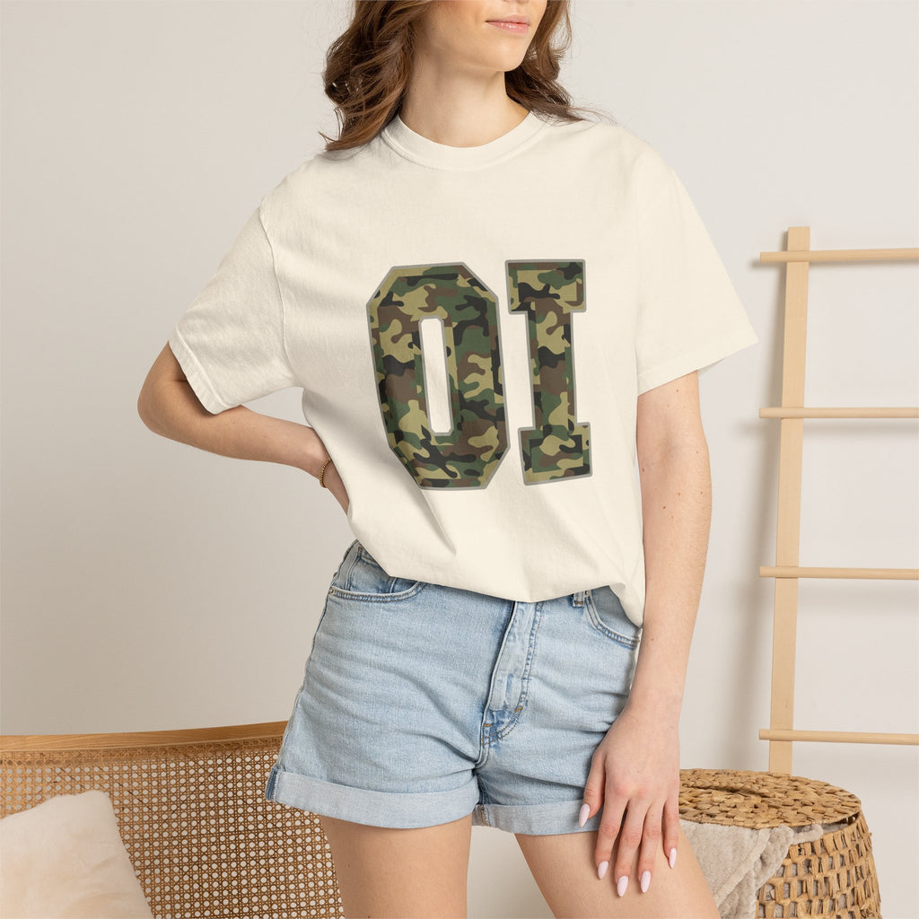 Camo 'OI' Graphic Tee — Military Camo Number Shirt (Organic Intelligence)