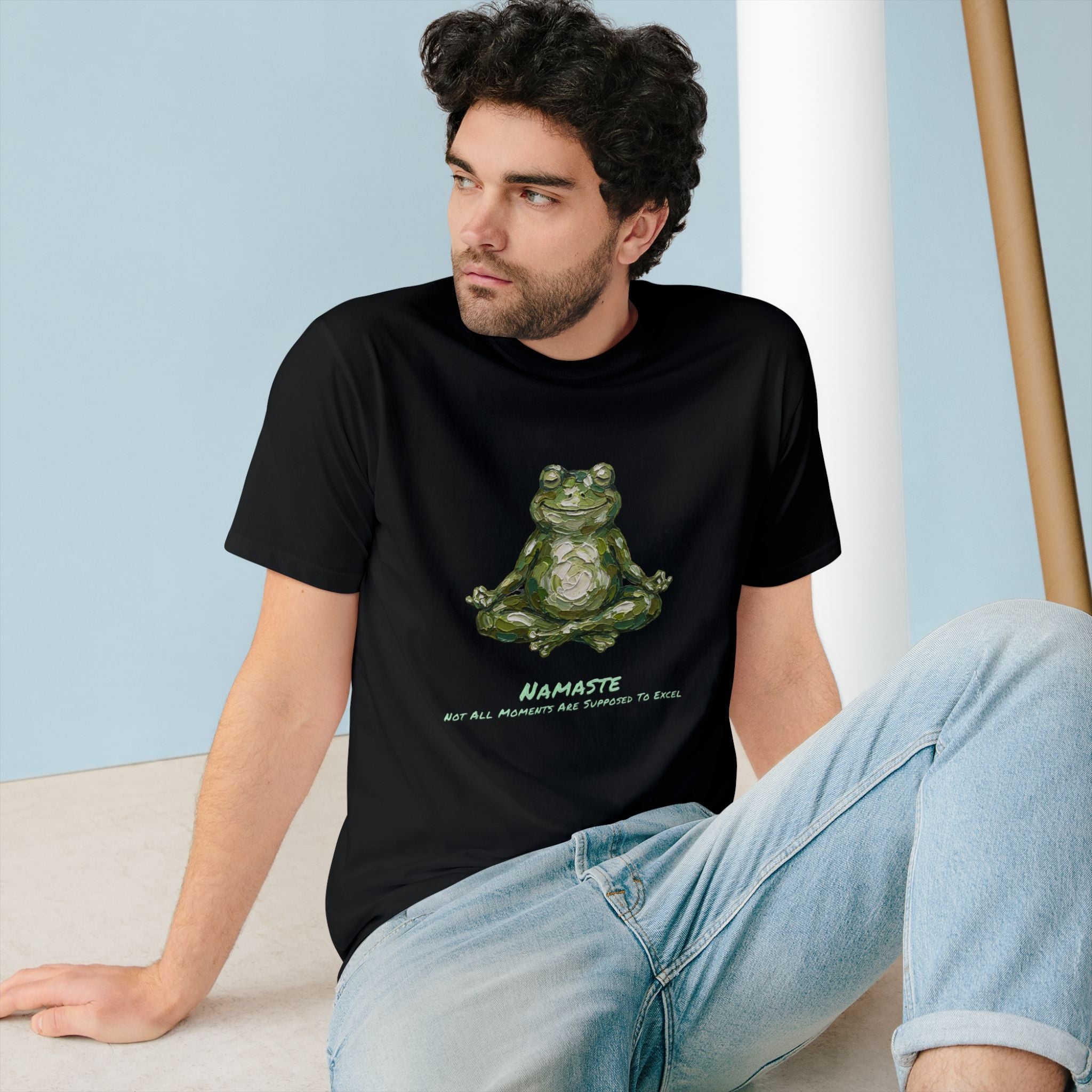 Organic Namaste Frog Graphic T-Shirt