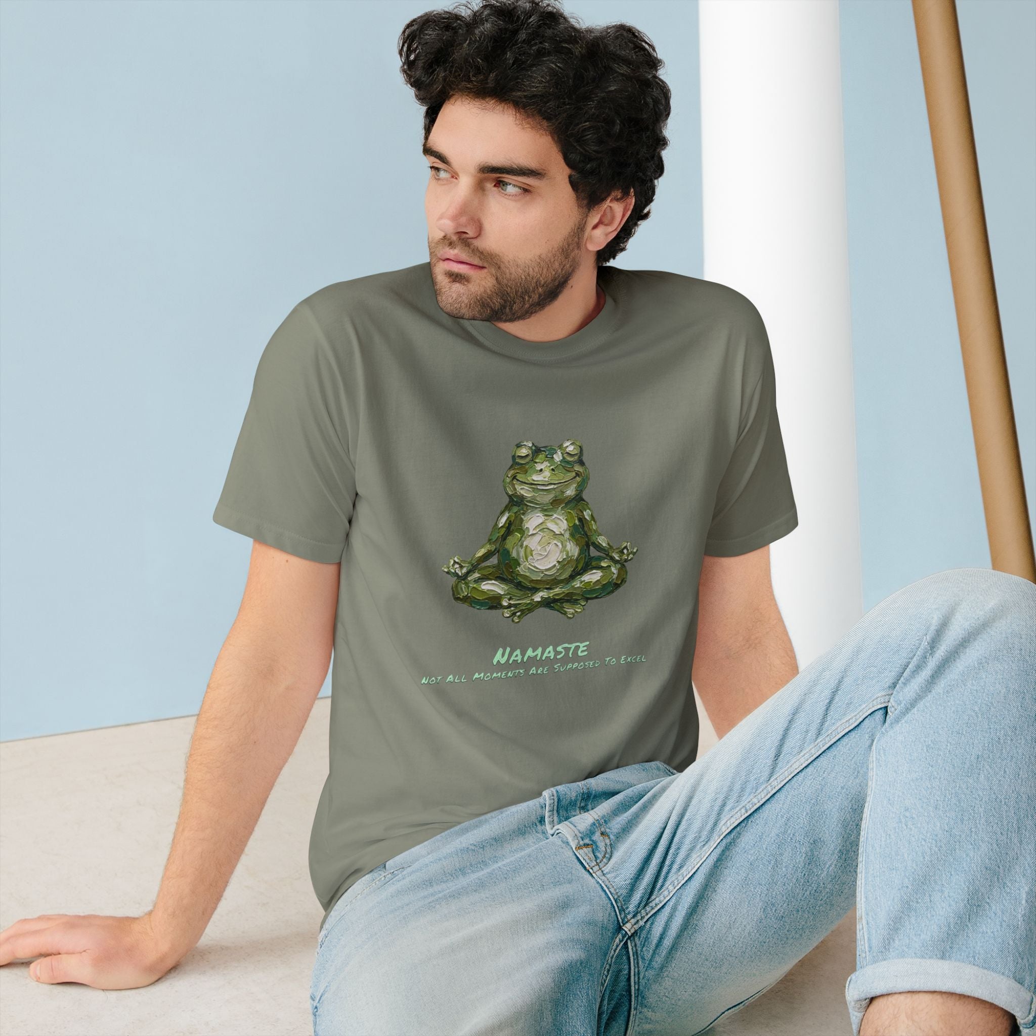Organic Namaste Frog Graphic T-Shirt