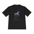 Unicorn Stat Card Moisture Wicking Shirt — "Special Ability: Invisibility"