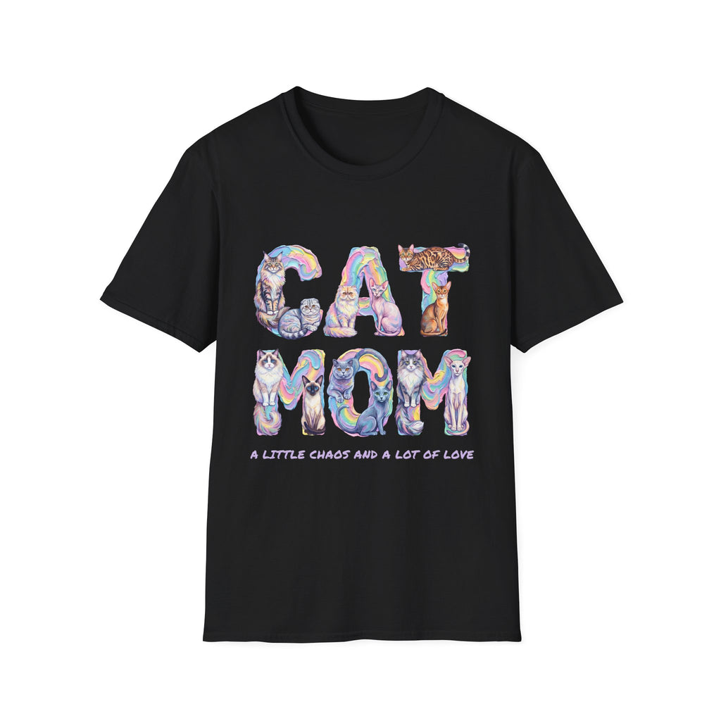 Cat Mom Pastel Soft T-Shirt (Cat Lover)