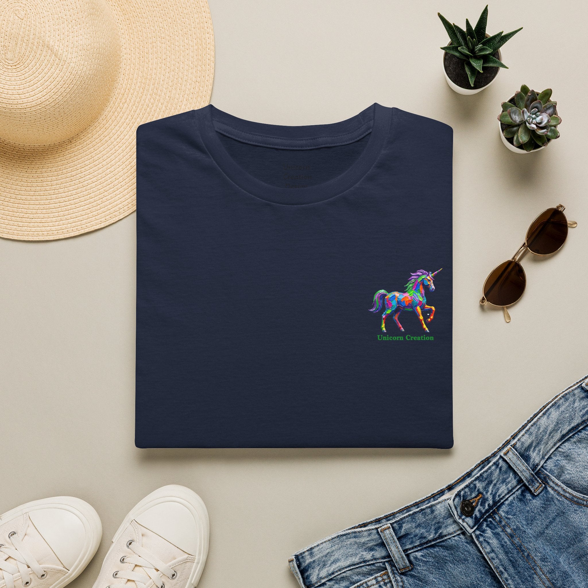 Rainbow Unicorn Logo Tee — Colorful Rainbow Unicorn Graphic T-Shirt