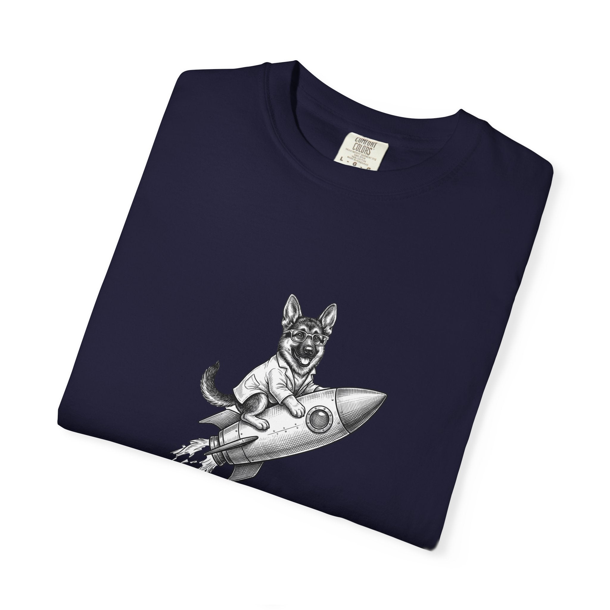 Dog on Rocket T-Shirt (Chill It’s Not Rocket Science Graphic Tee)