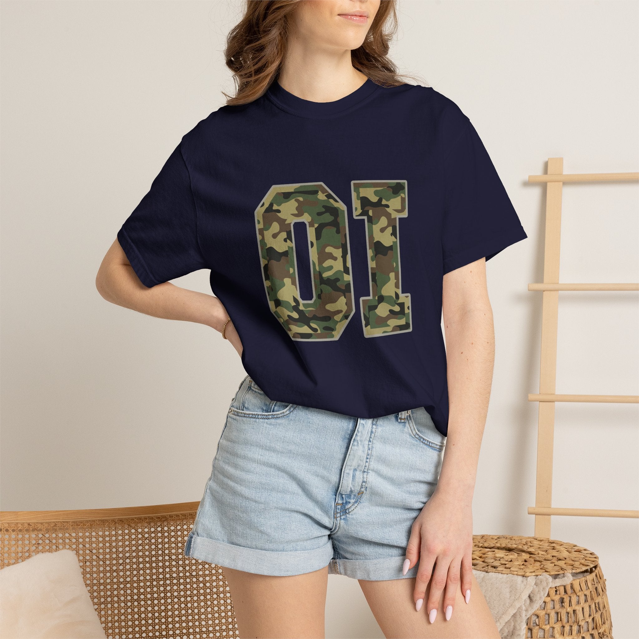Camo 'OI' Graphic Tee — Military Camo Number Shirt (Organic Intelligence)