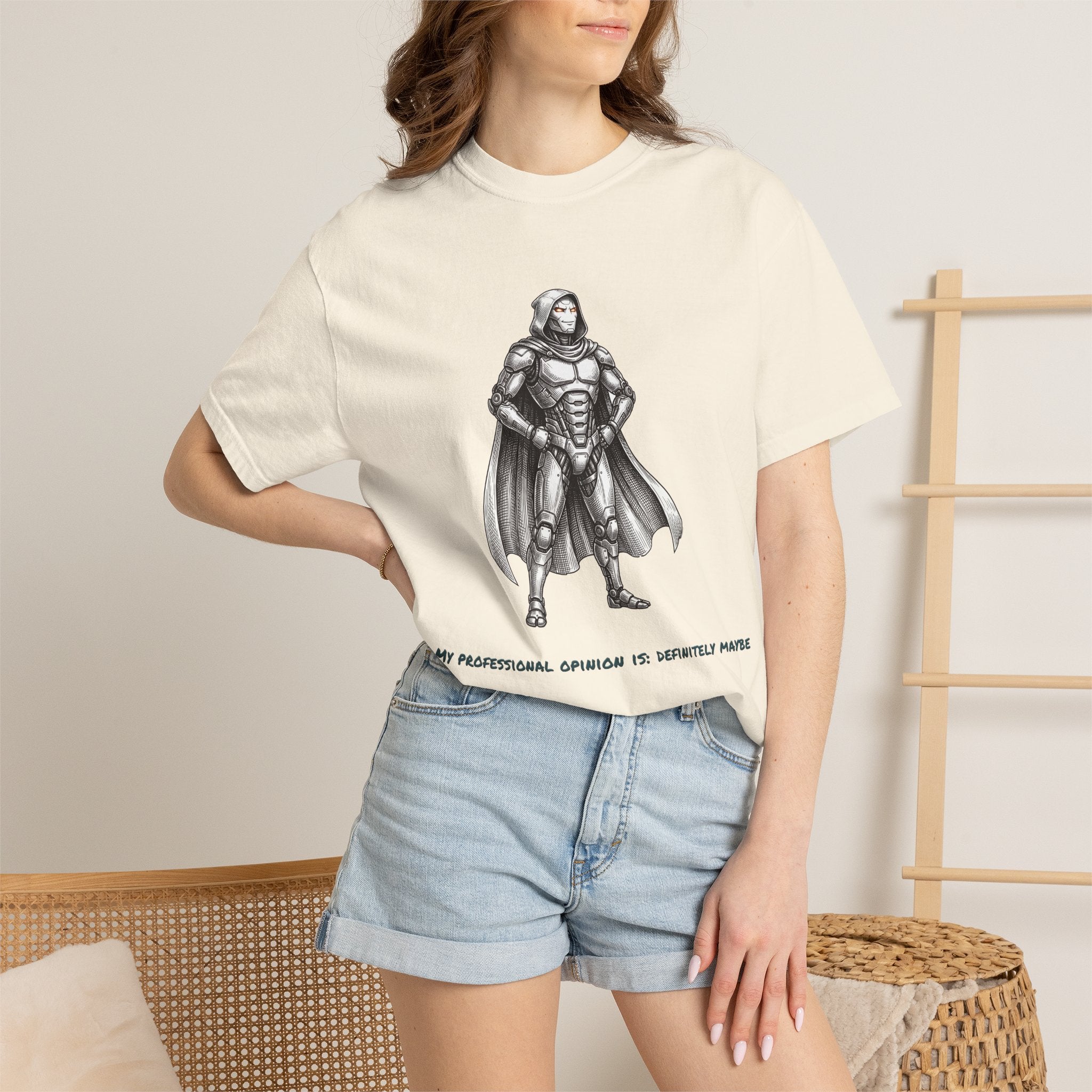 Robot Confident Graphic Tee — (Professional Opinion is Definite Maybe)