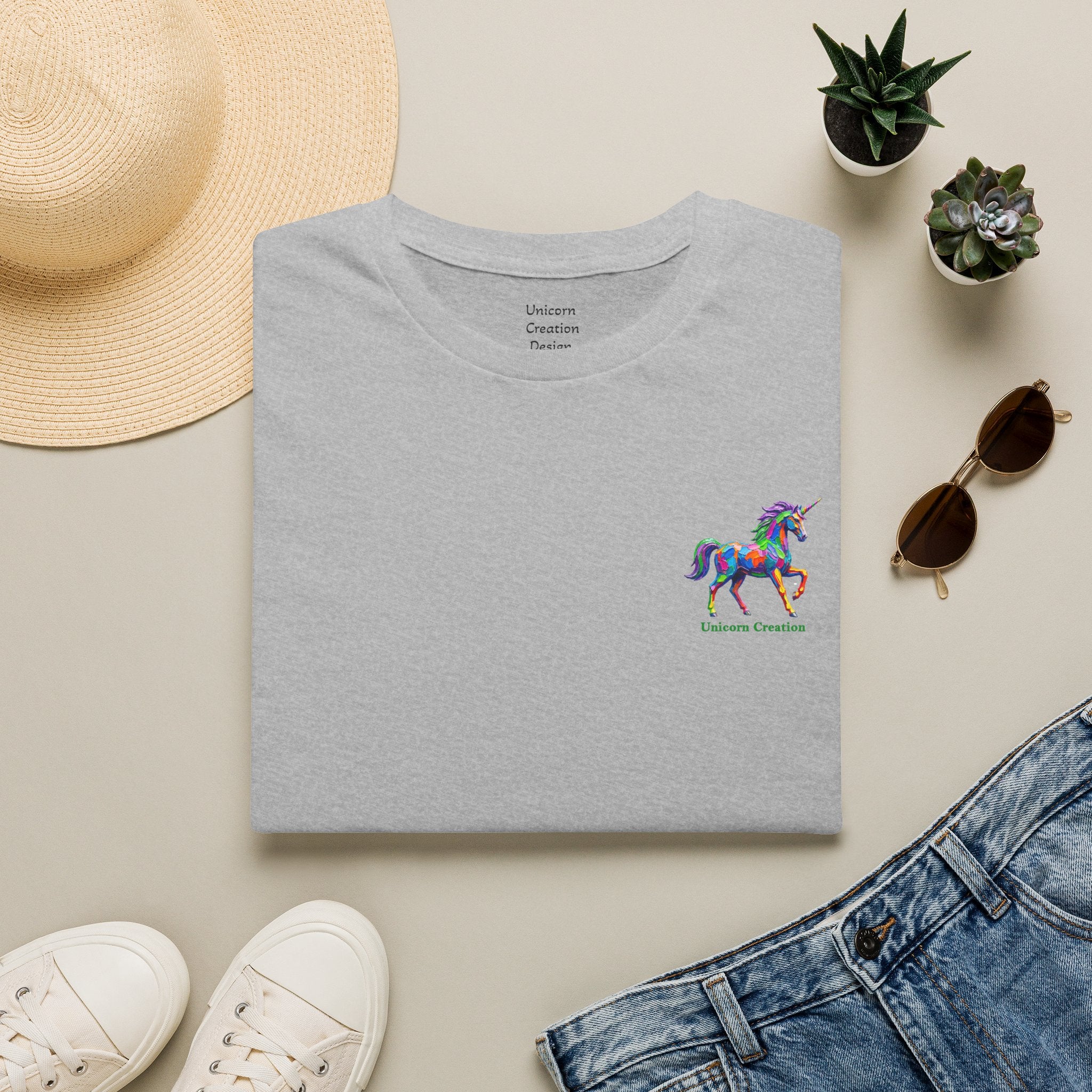 Rainbow Unicorn Logo Tee — Colorful Rainbow Unicorn Graphic T-Shirt