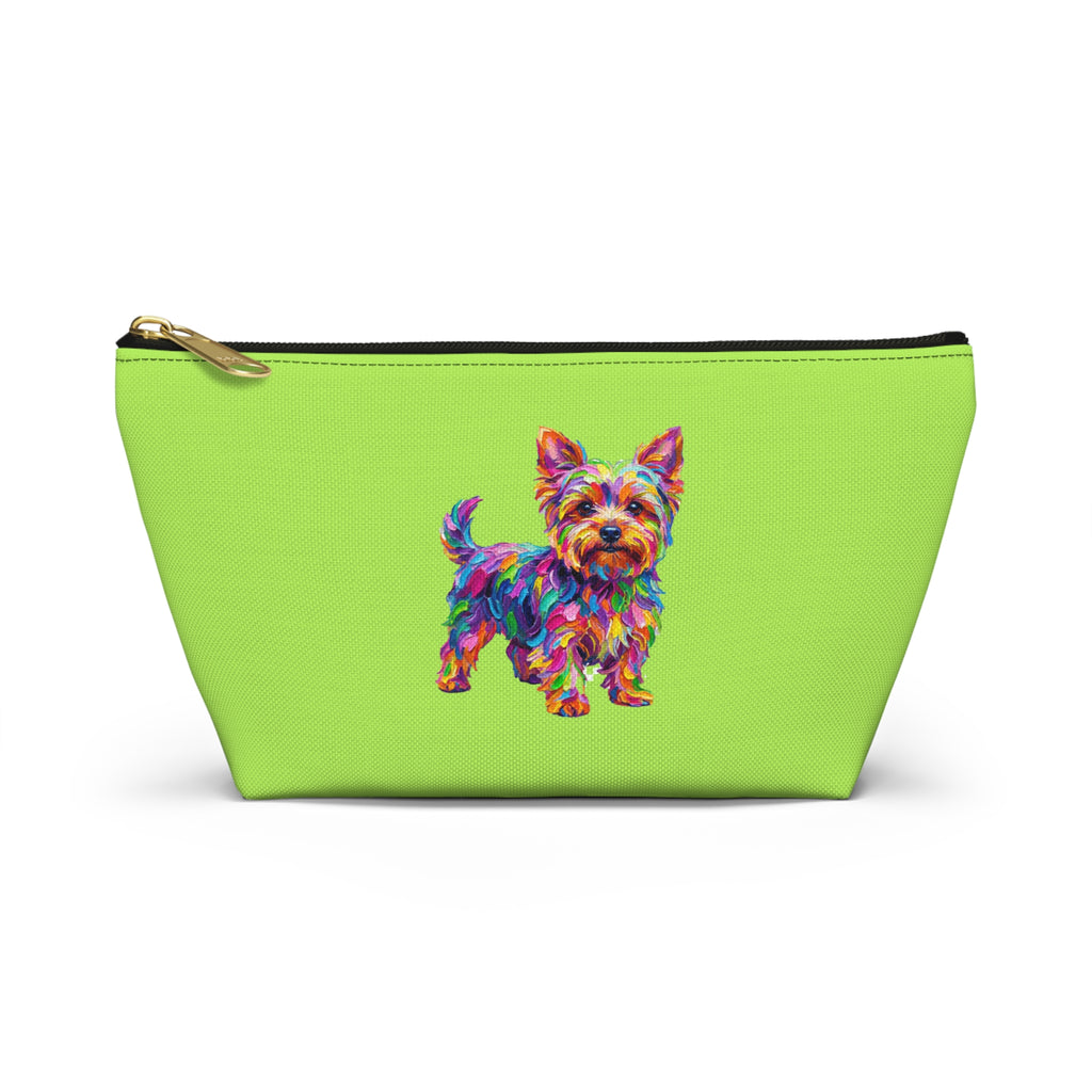 Vibrant Yorkie Accessory Pouch/Makeup Bag