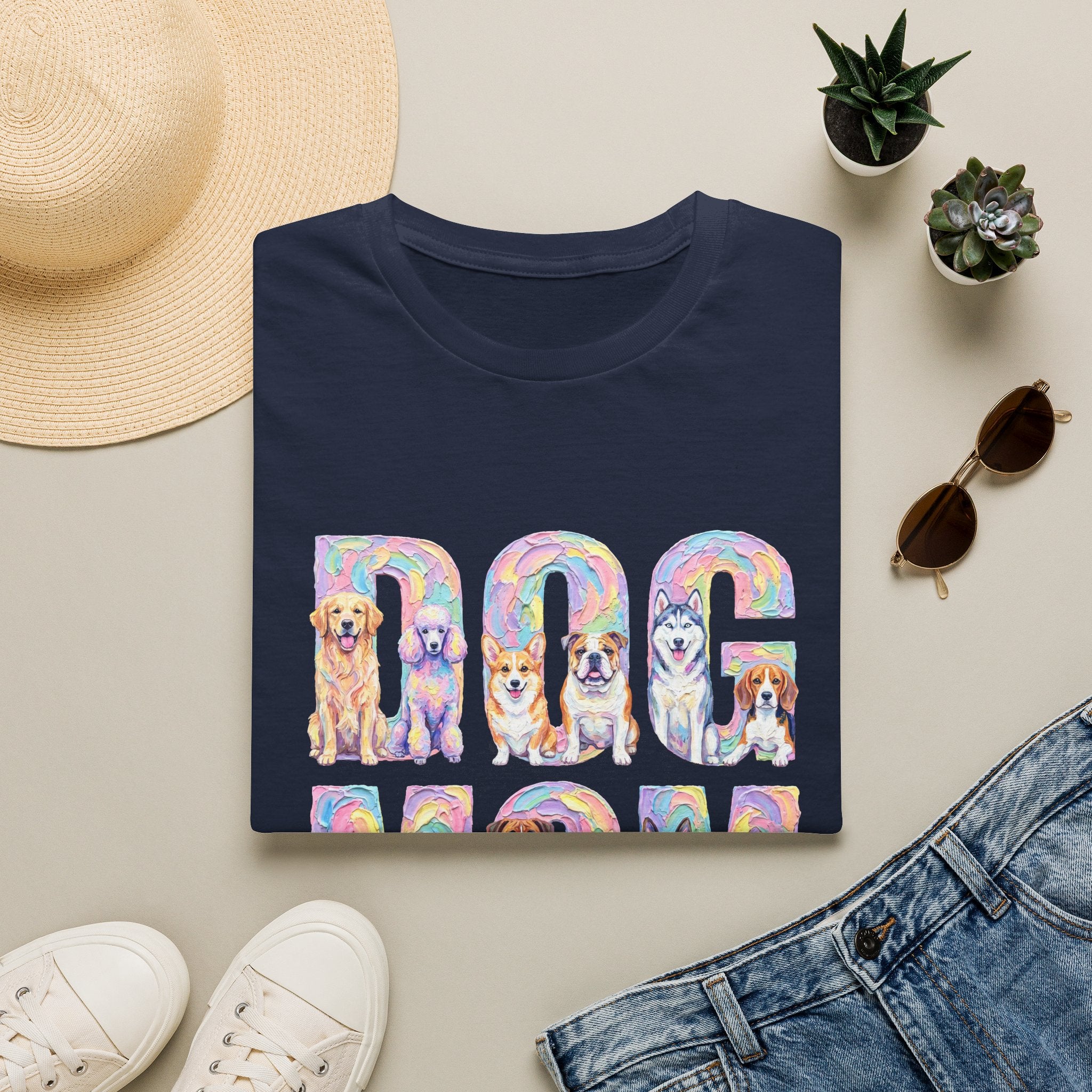 Dog Mom Pastel Soft T-Shirt (Dog Lover)