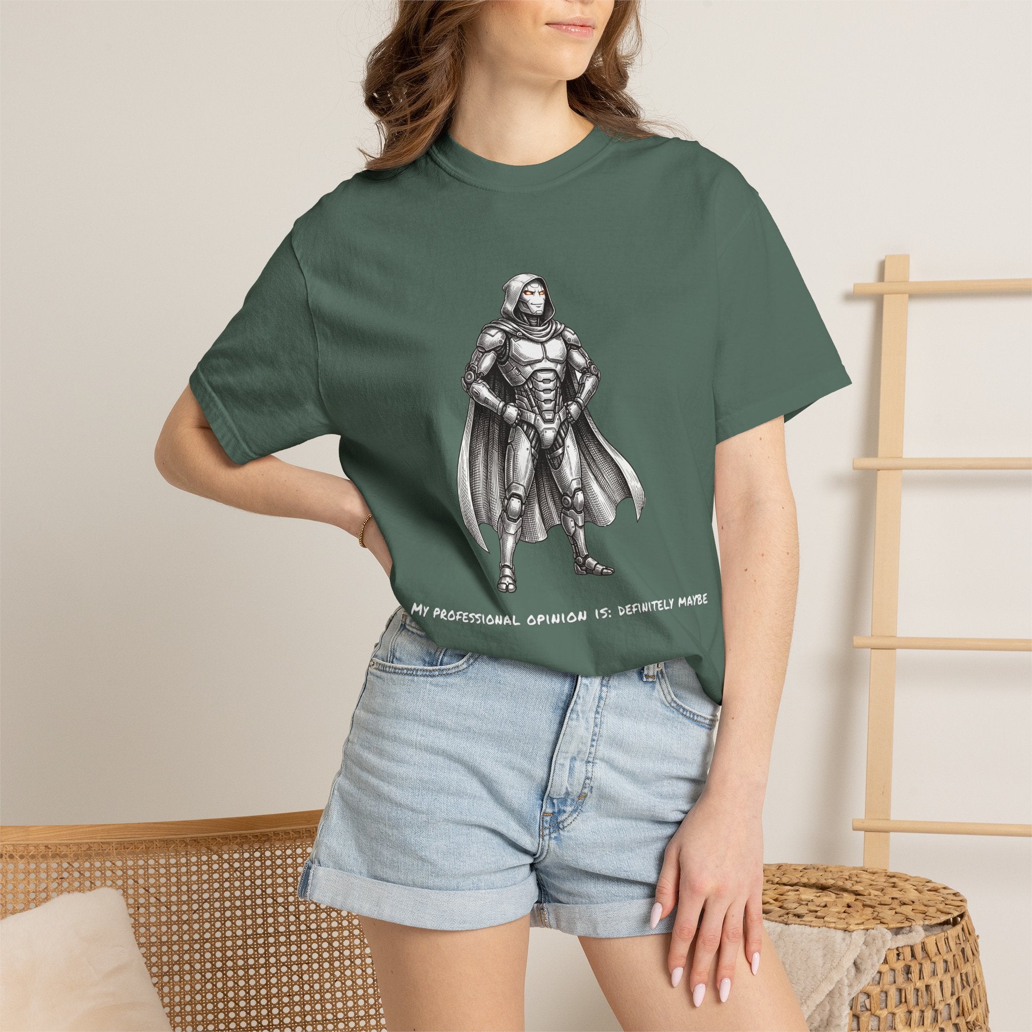 Robot Confident Graphic Tee — (Professional Opinion is Definite Maybe)