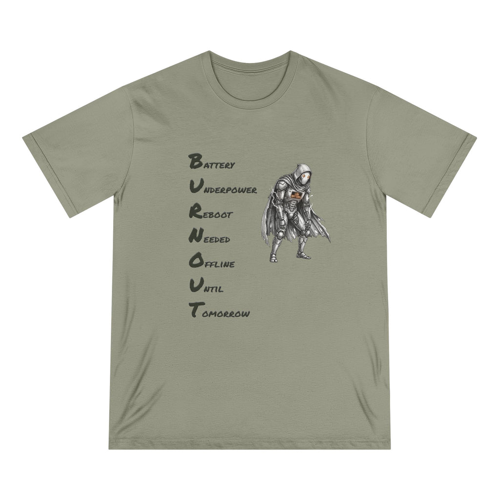 Organic Burnout Robot Graphic T-Shirt