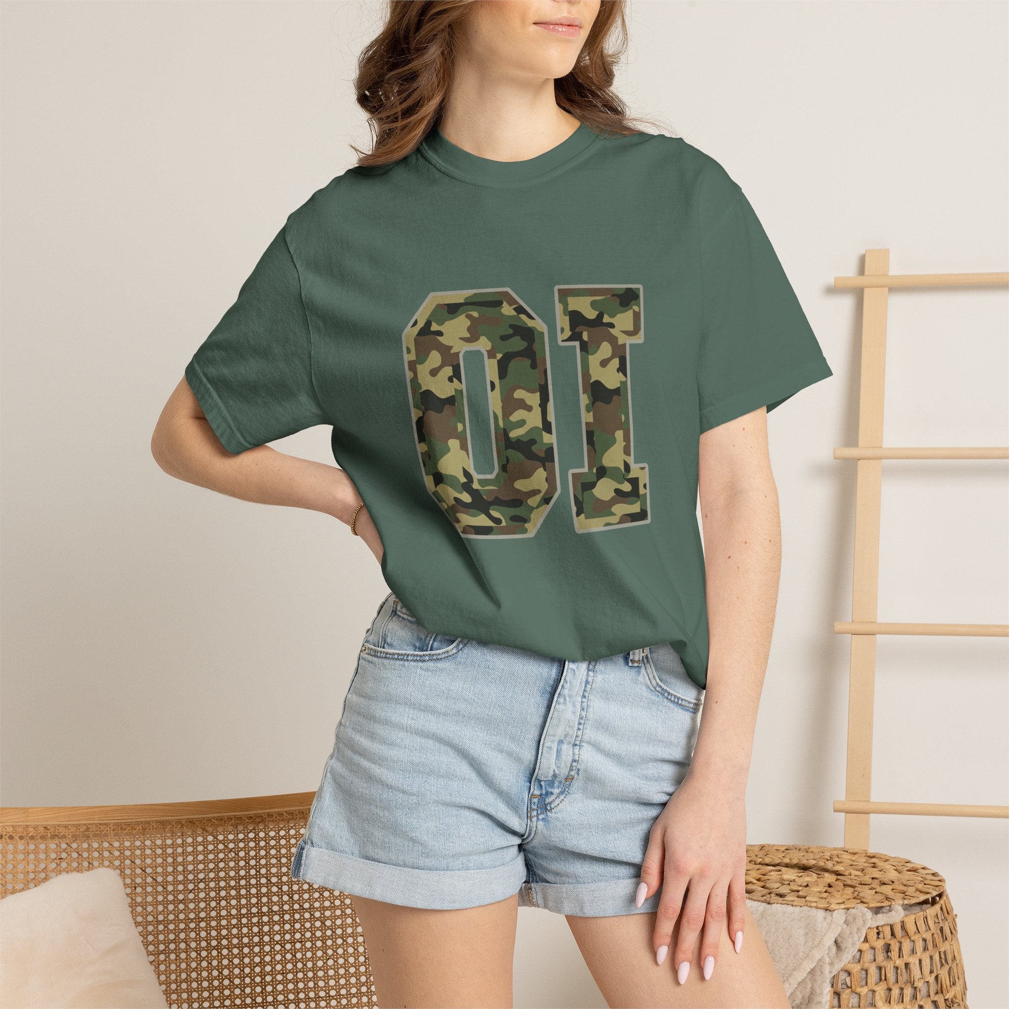 Camo 'OI' Graphic Tee — Military Camo Number Shirt (Organic Intelligence)
