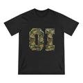 Organic Camo 'OI' Graphic T-Shirt — Military Style Vintage Number Tee (Organic Intelligence)