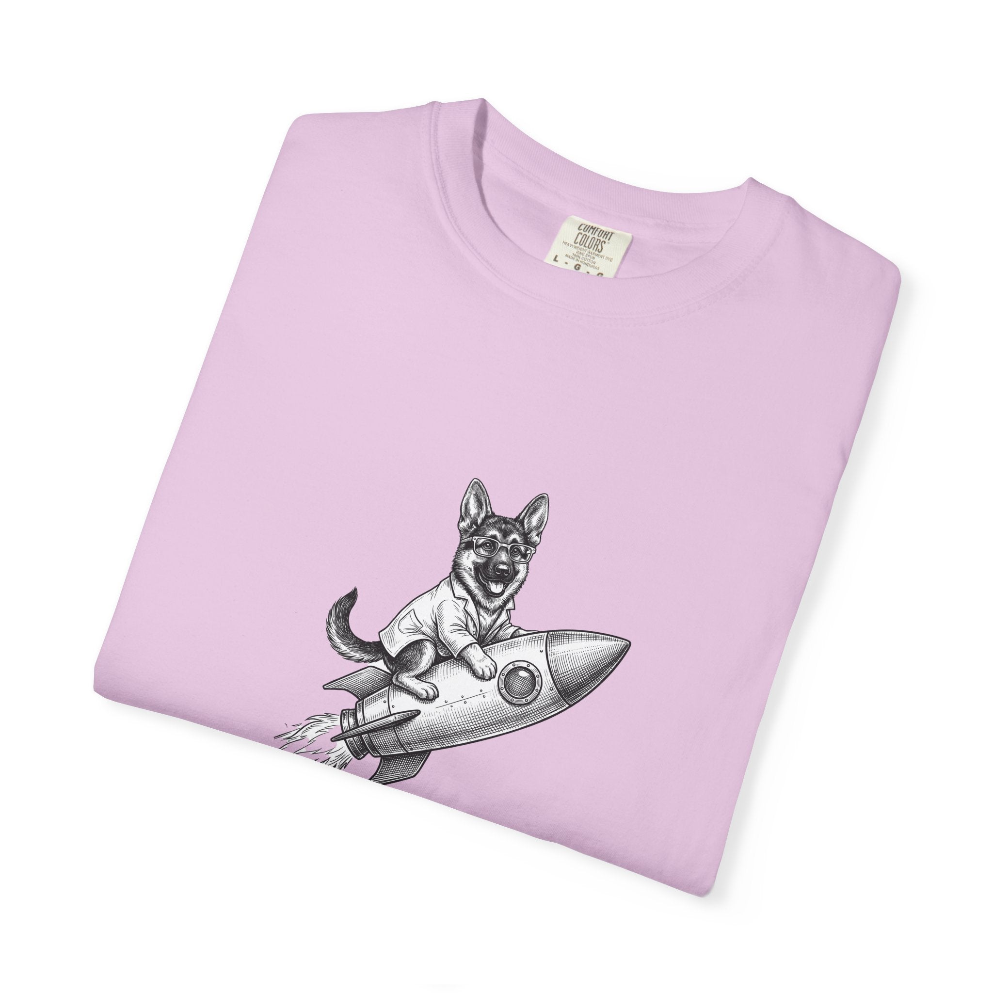 Dog on Rocket T-Shirt (Chill It’s Not Rocket Science Graphic Tee)