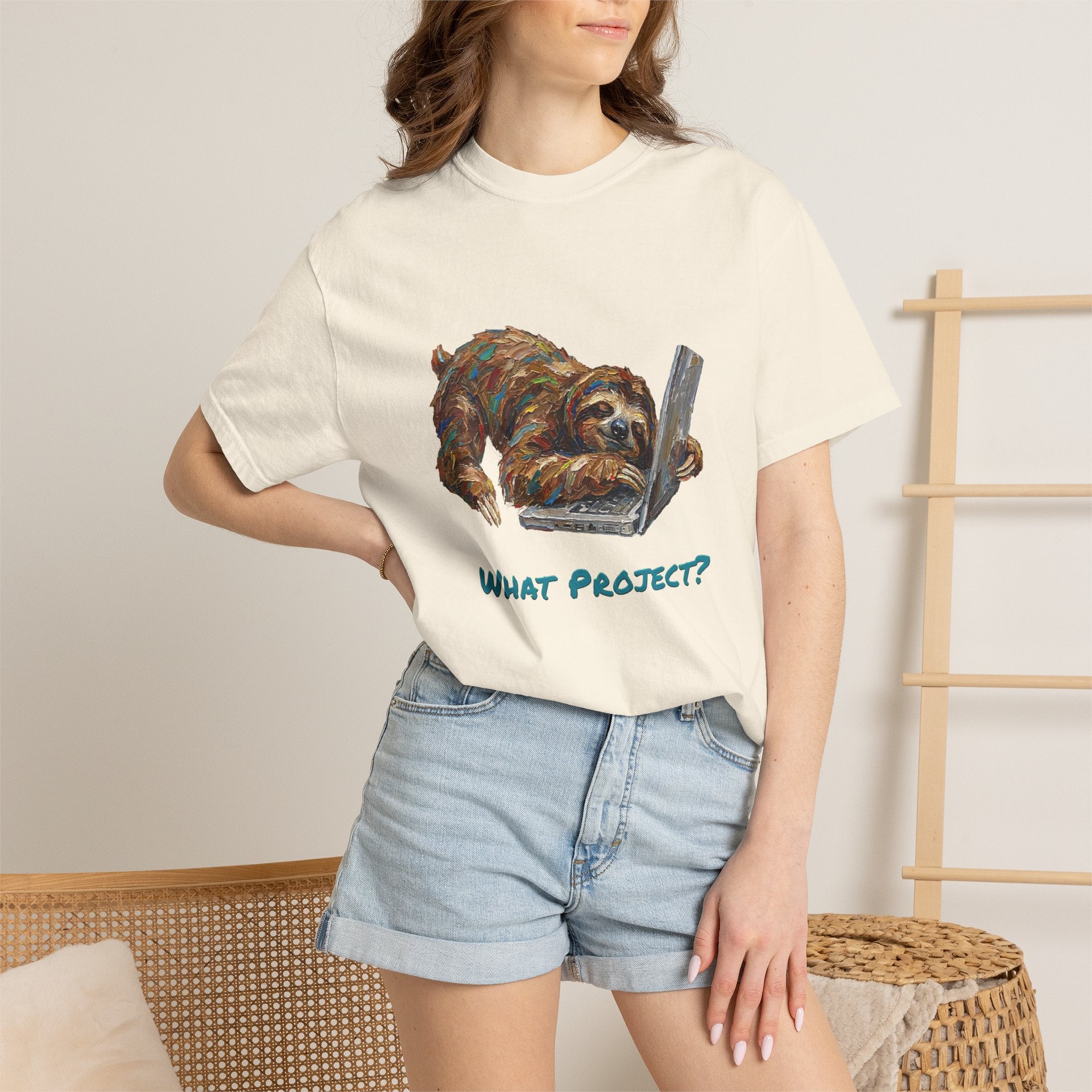 Sloth with Laptop Graphic Tee (What Project?)