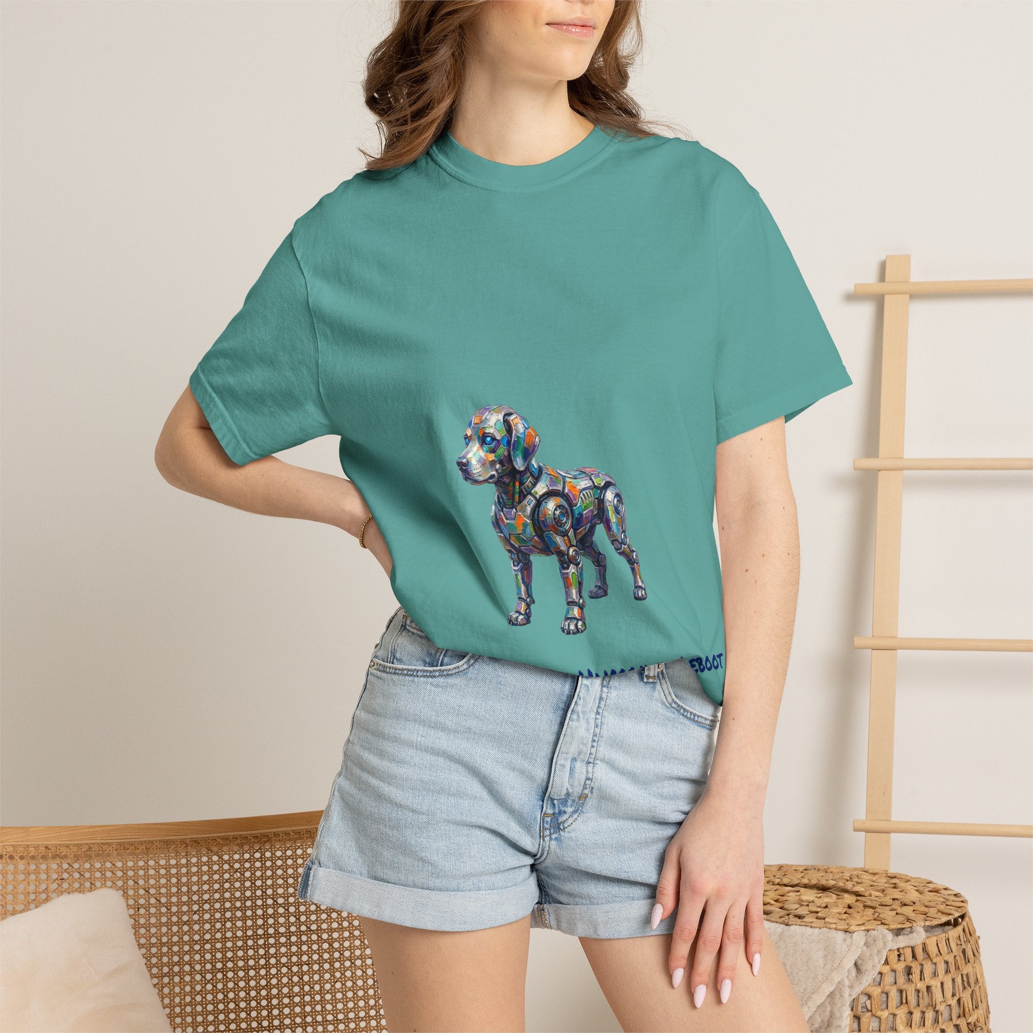 Robot Dog T‑Shirt — “Waiting For My Human To Reboot" Tee