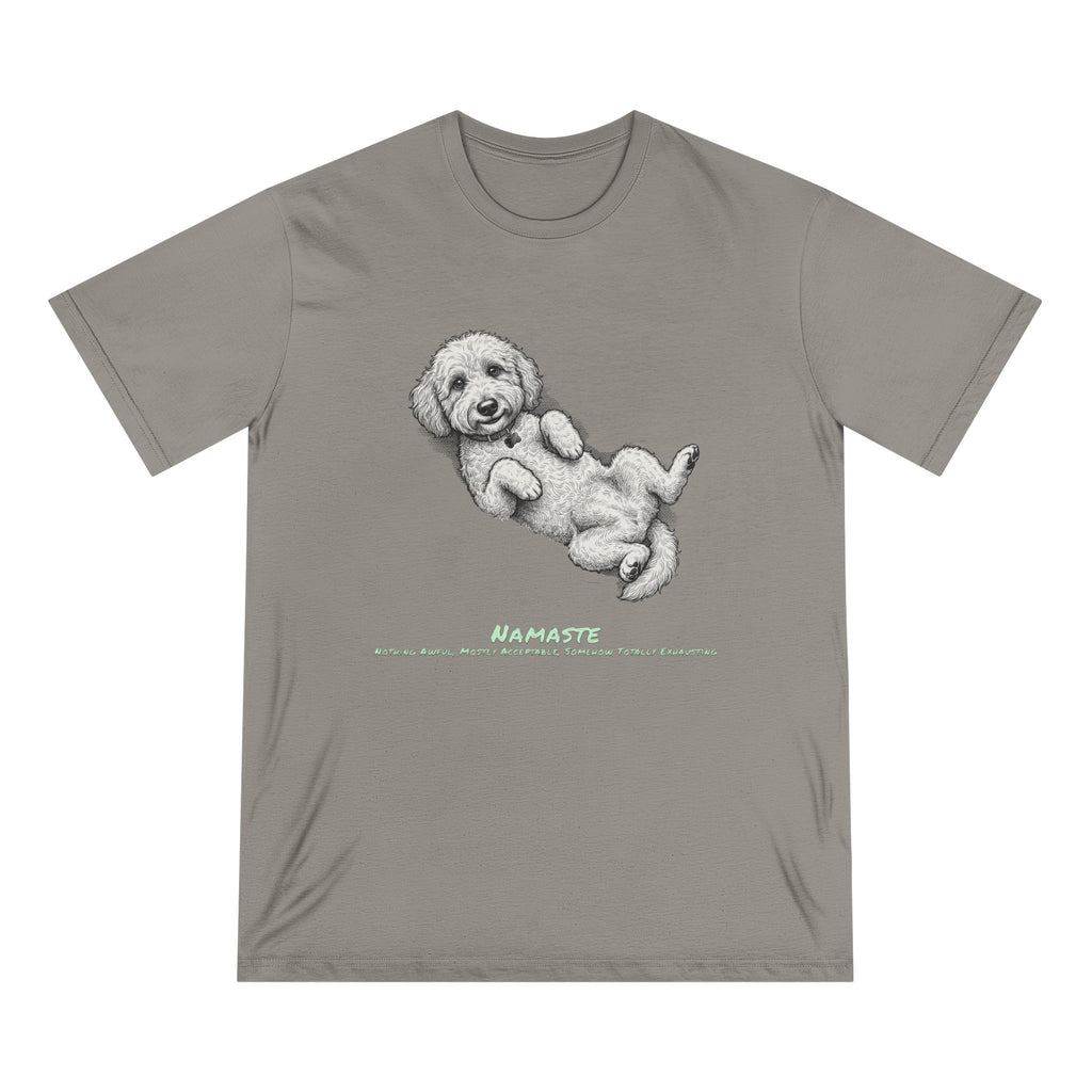 Organic Namaste Dog Graphic T-Shirt (Nothing Awful, Mostly Acceptable, Somehow Totally Exhausting)