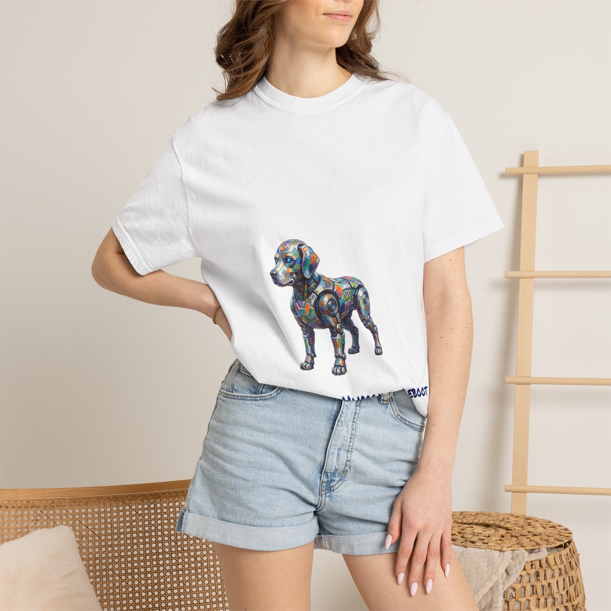 Robot Dog T‑Shirt — “Waiting For My Human To Reboot" Tee