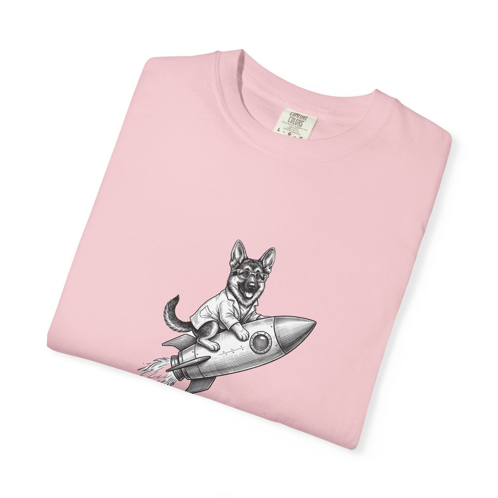 Dog on Rocket T-Shirt (Chill It’s Not Rocket Science Graphic Tee)