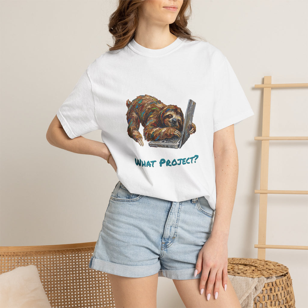 Sloth with Laptop Graphic Tee (What Project?)