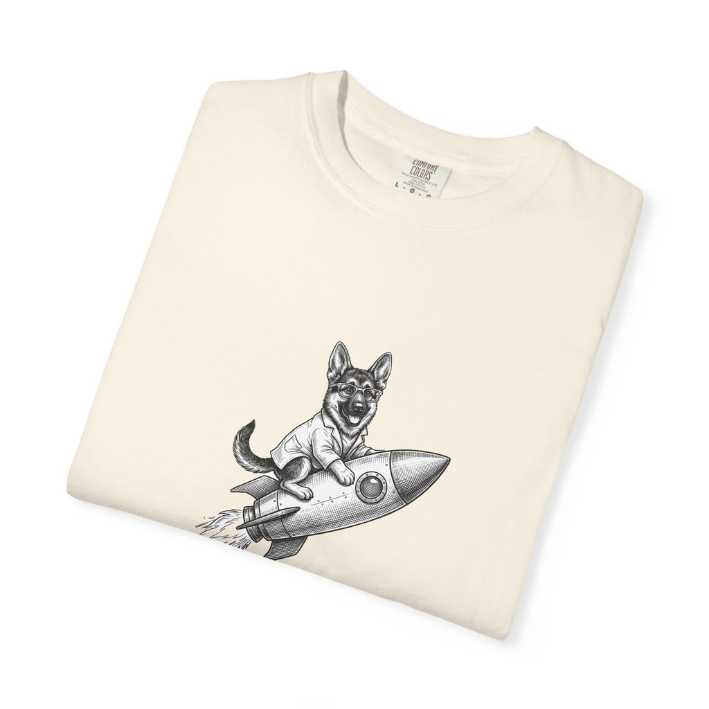Dog on Rocket T-Shirt (Chill It’s Not Rocket Science Graphic Tee)