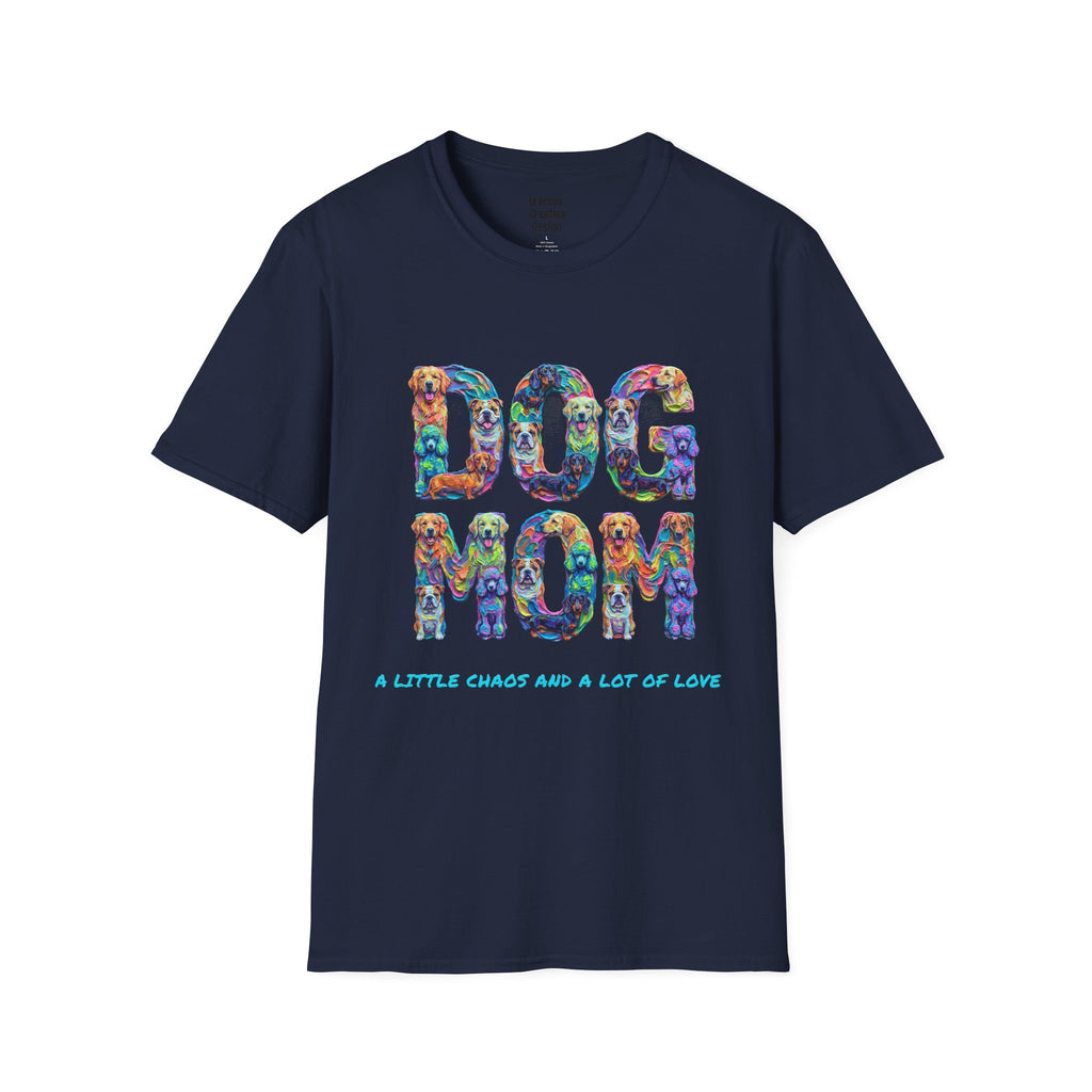 Dogs Mom Vibrant Soft T-Shirt (Dog Lover)