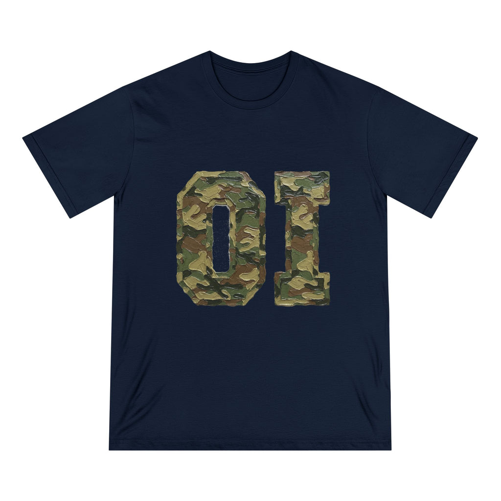 Organic Camo 'OI' Graphic T-Shirt — Military Style Vintage Number Tee (Organic Intelligence)