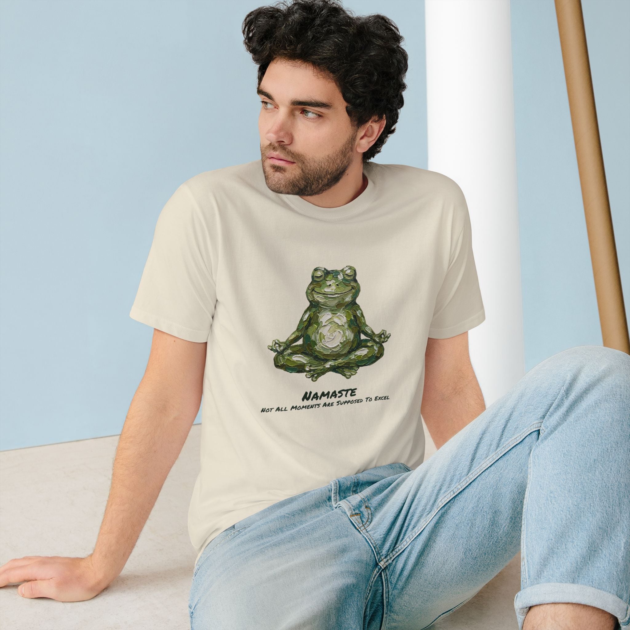 Organic Namaste Frog Graphic T-Shirt