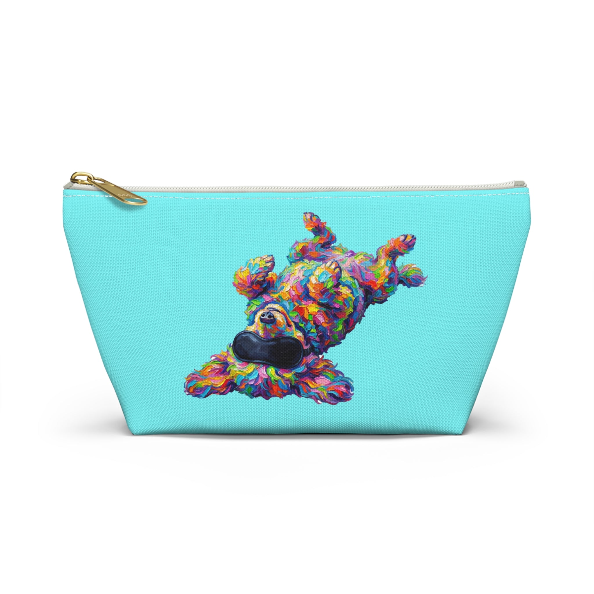 Vibrant Sleepy Dog Accessory Pouch/Makeup Bag