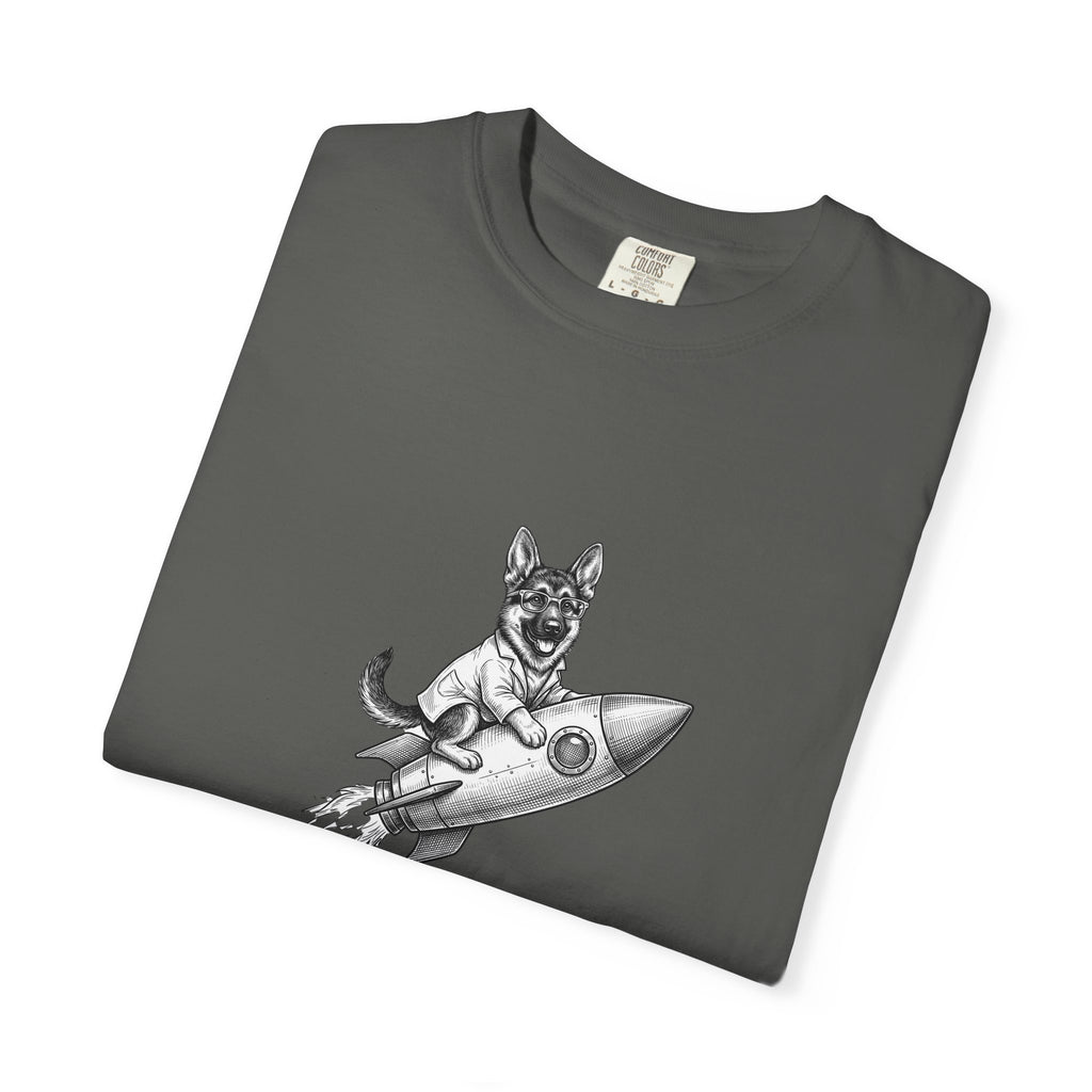 Dog on Rocket T-Shirt (Chill It’s Not Rocket Science Graphic Tee)