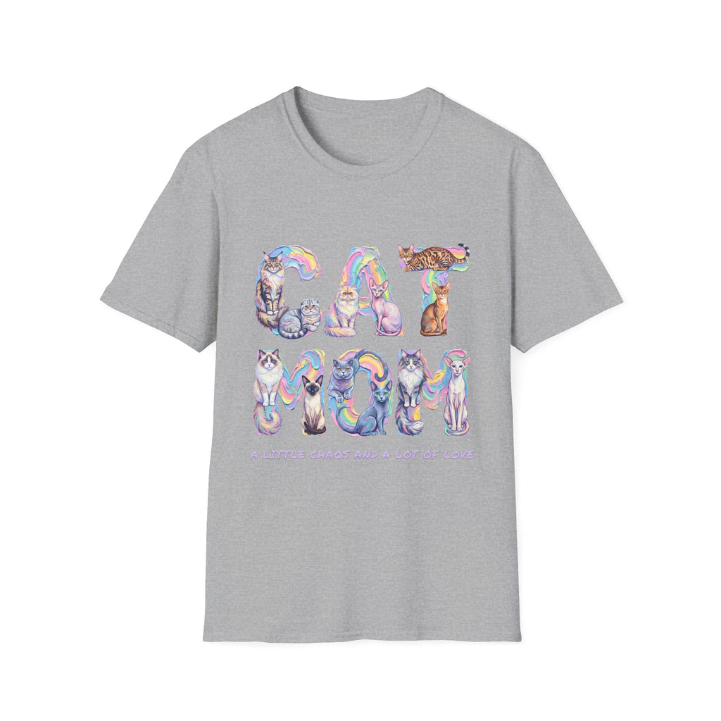 Cat Mom Pastel Soft T-Shirt (Cat Lover)