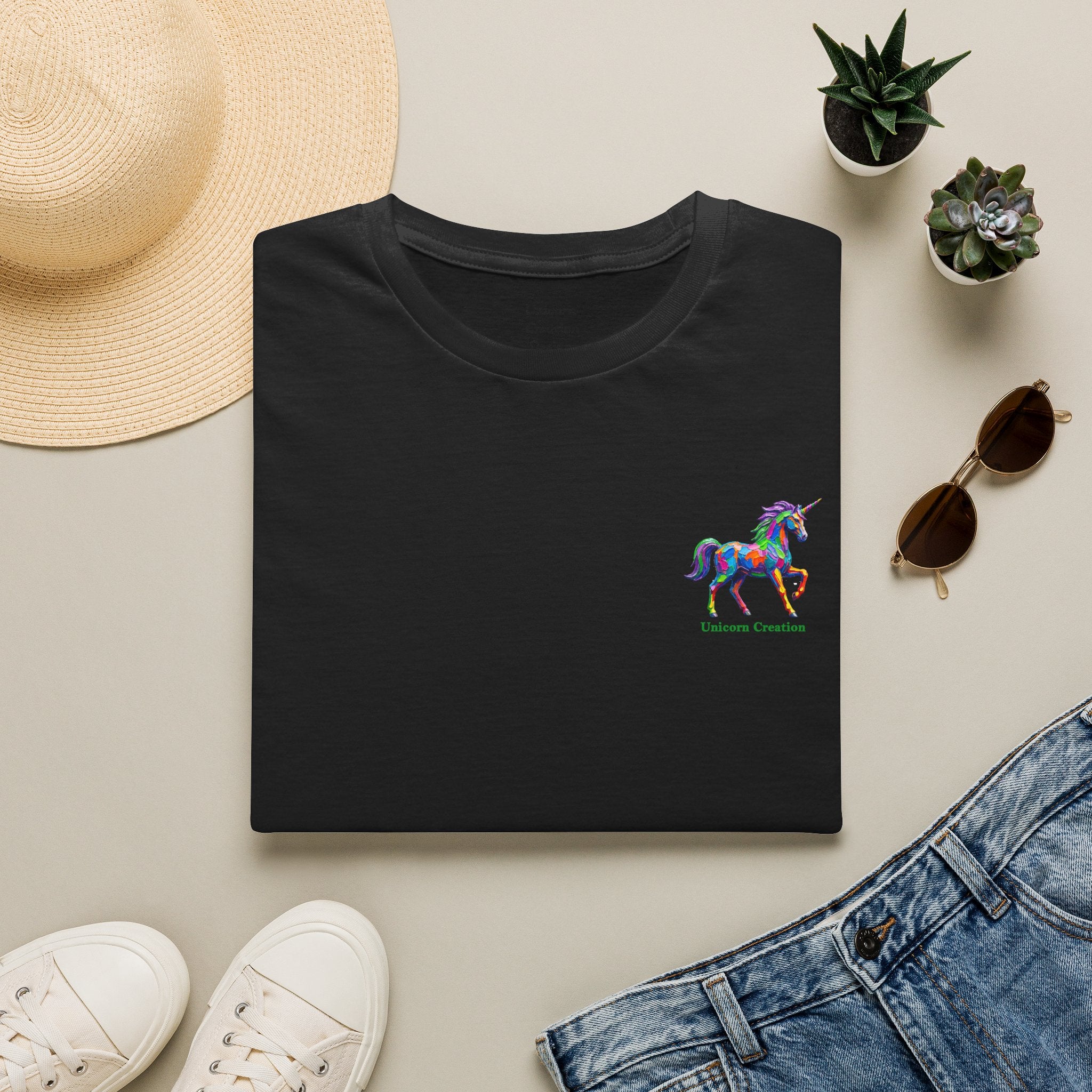 Rainbow Unicorn Logo Tee — Colorful Rainbow Unicorn Graphic T-Shirt