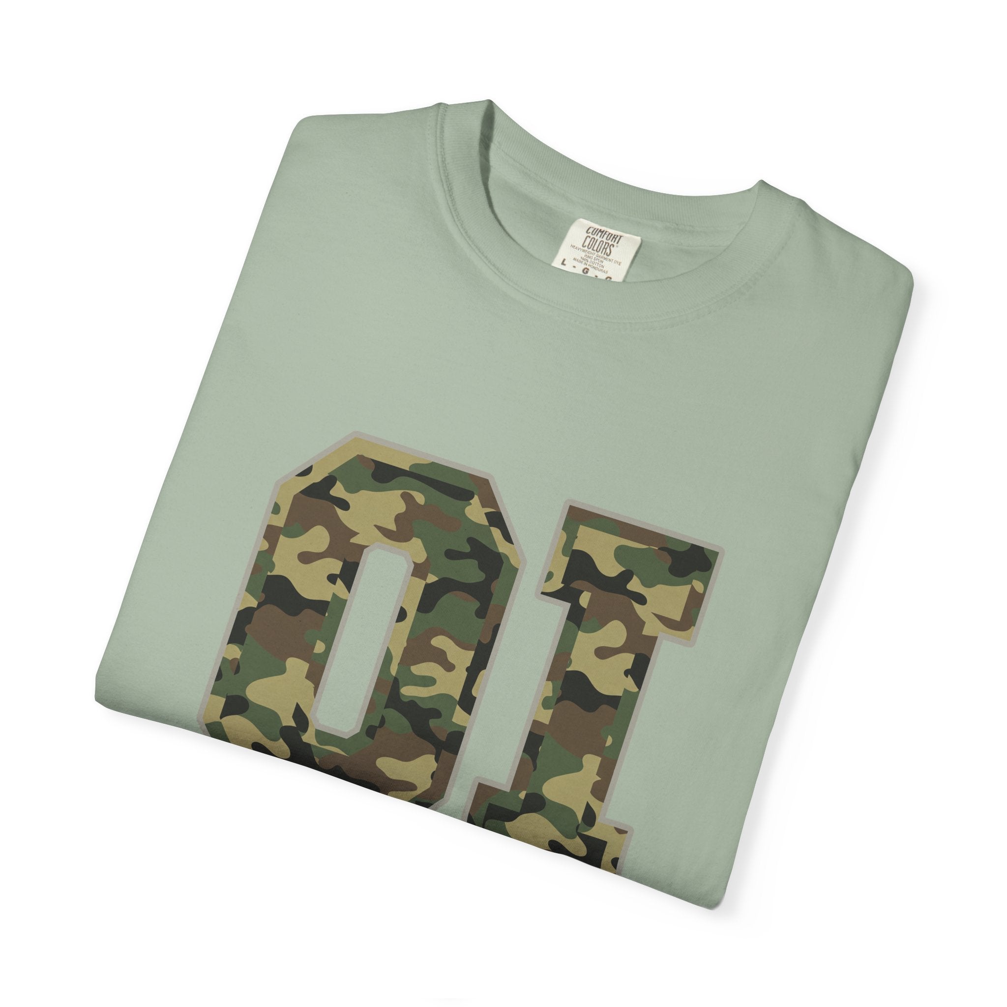 Camo 'OI' Graphic Tee — Military Camo Number Shirt (Organic Intelligence)