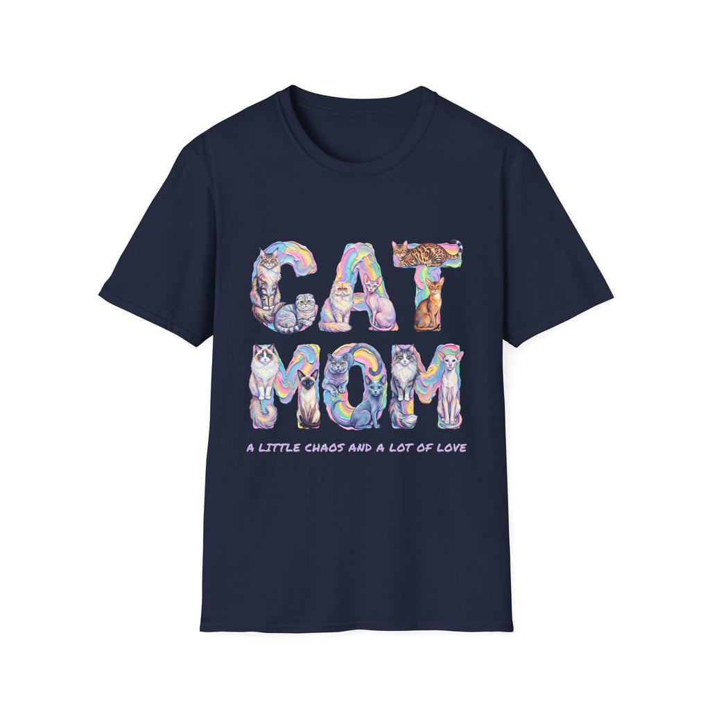 Cat Mom Pastel Soft T-Shirt (Cat Lover)