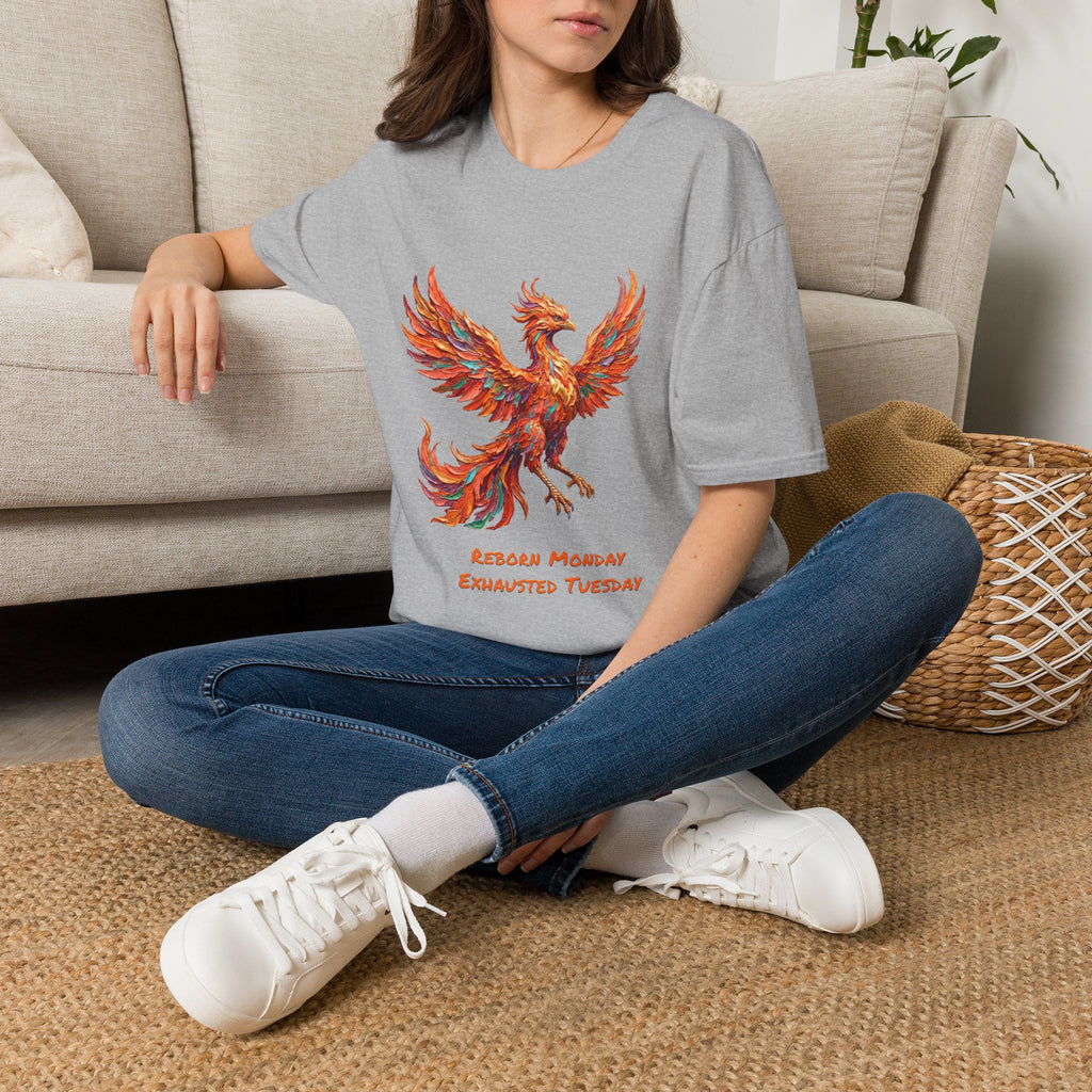 Phoenix Reborn Monday Soft T-Shirt (Exhausted Tuesday)