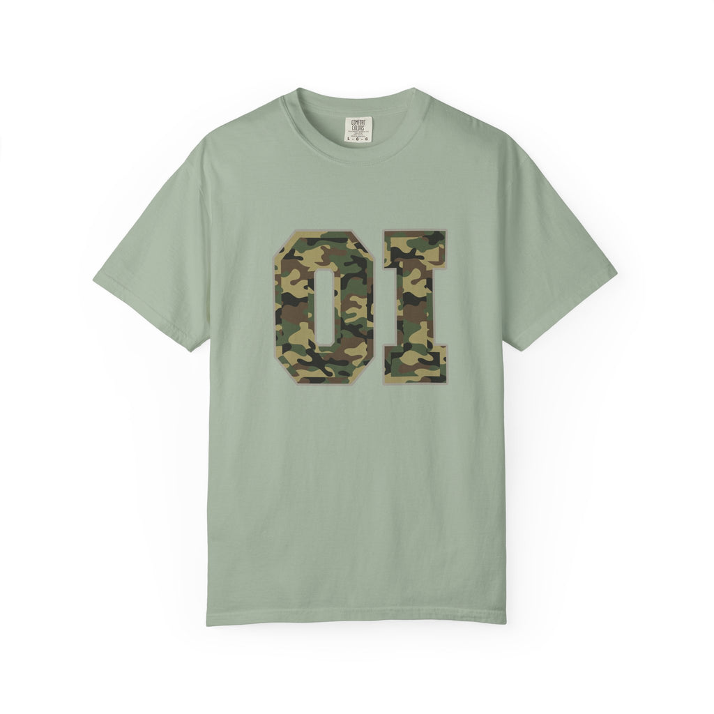 Camo 'OI' Graphic Tee — Military Camo Number Shirt (Organic Intelligence)
