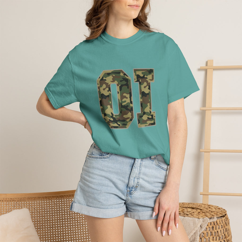Camo 'OI' Graphic Tee — Military Camo Number Shirt (Organic Intelligence)