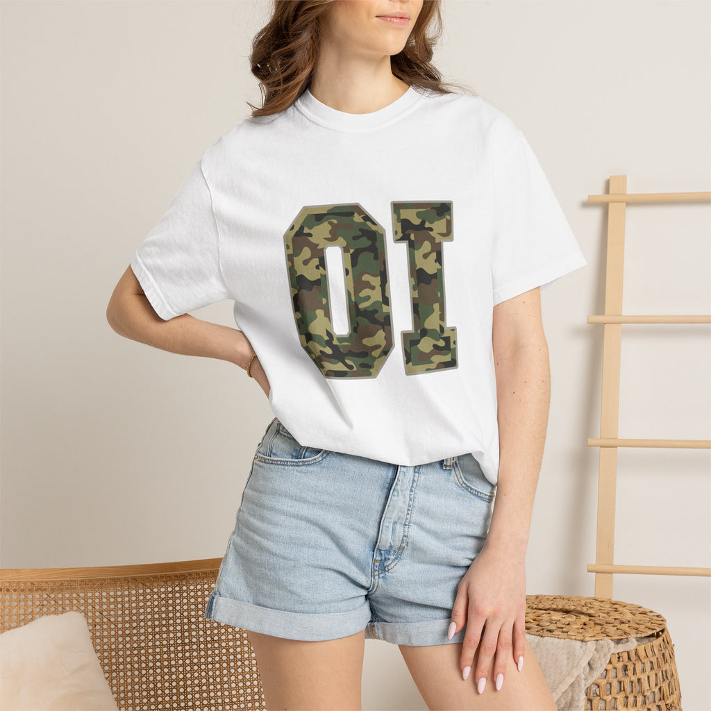 Camo 'OI' Graphic Tee — Military Camo Number Shirt (Organic Intelligence)