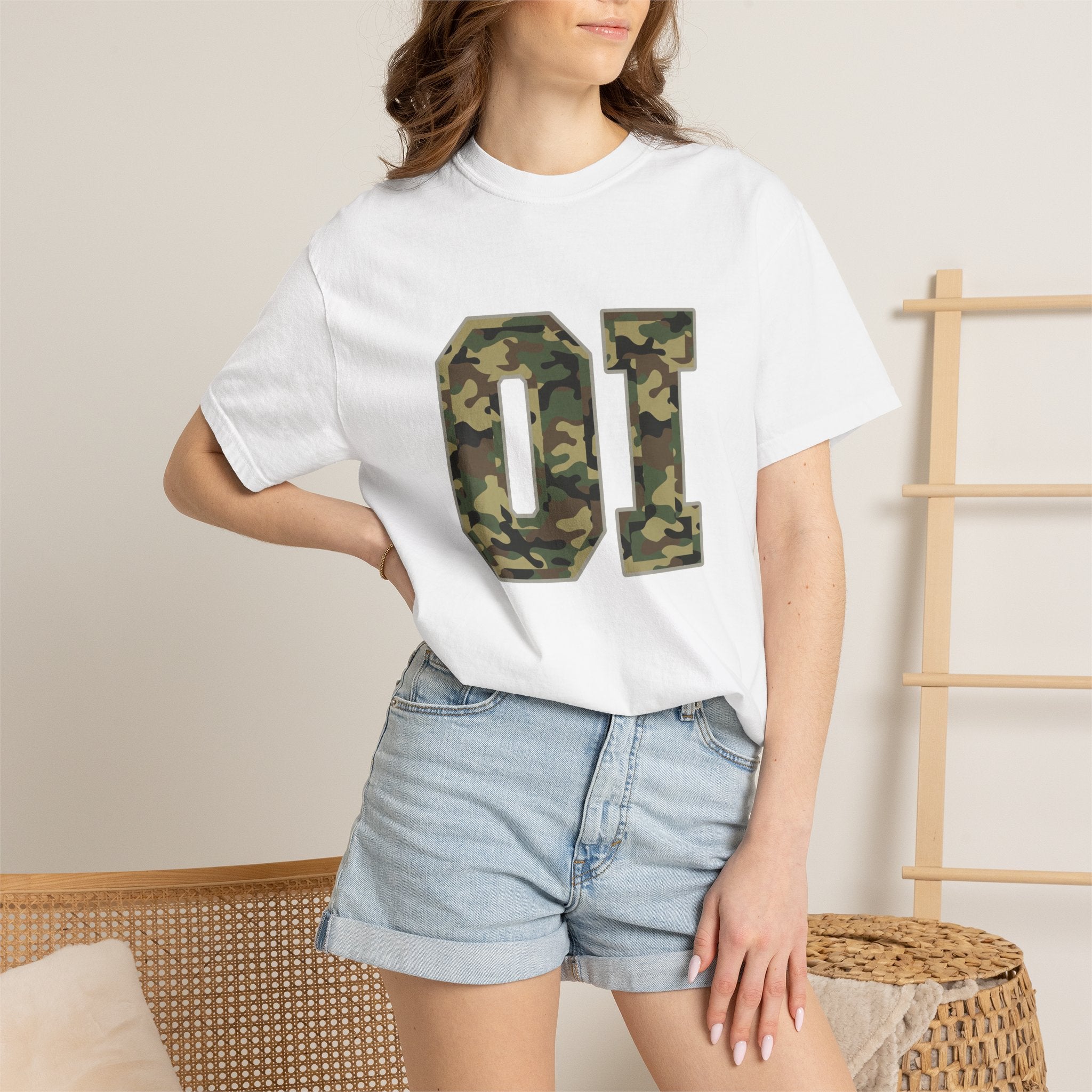 Camo 'OI' Graphic Tee — Military Camo Number Shirt (Organic Intelligence)