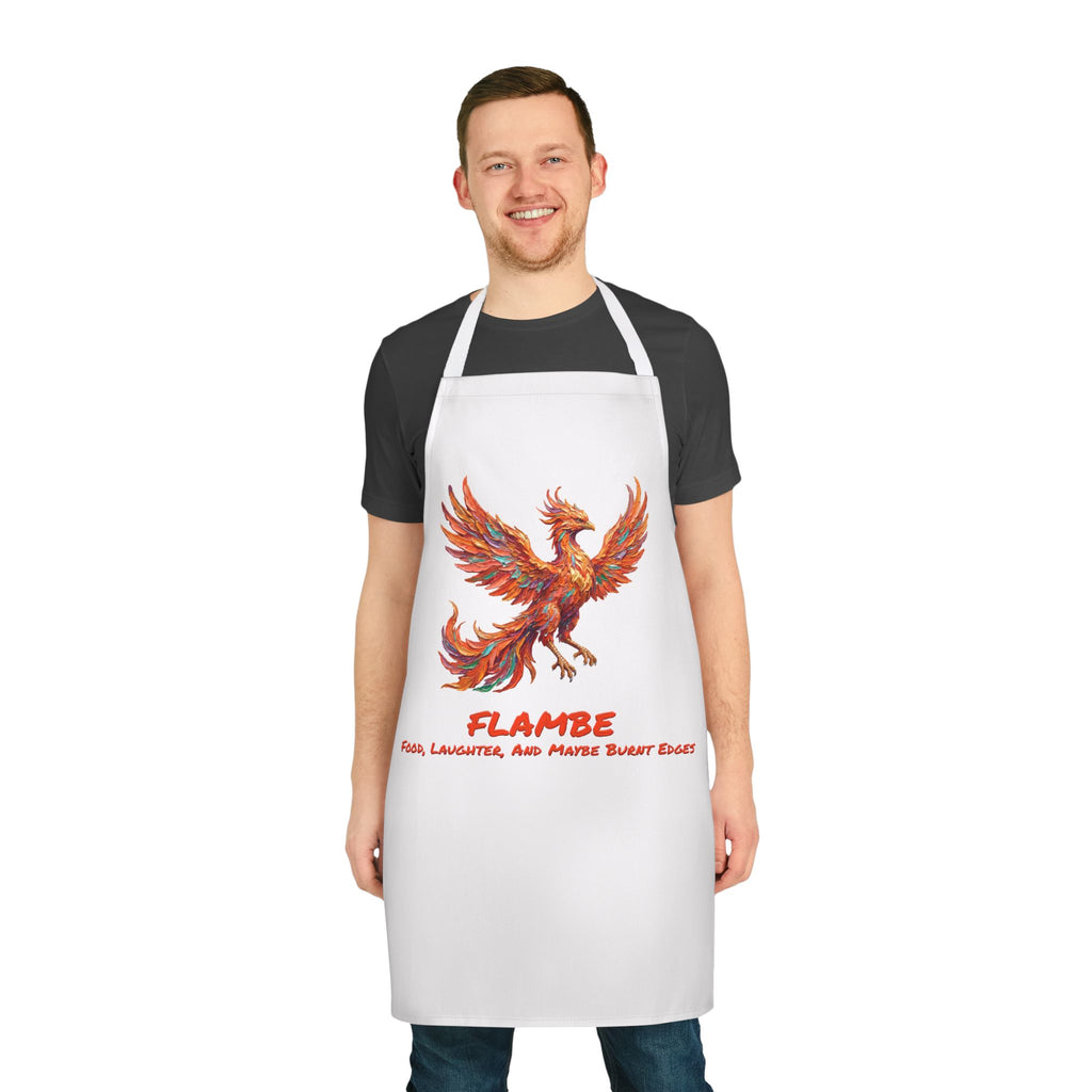Phoenix Kitchen Apron — Vibrant Fire Bird Cooking Apron