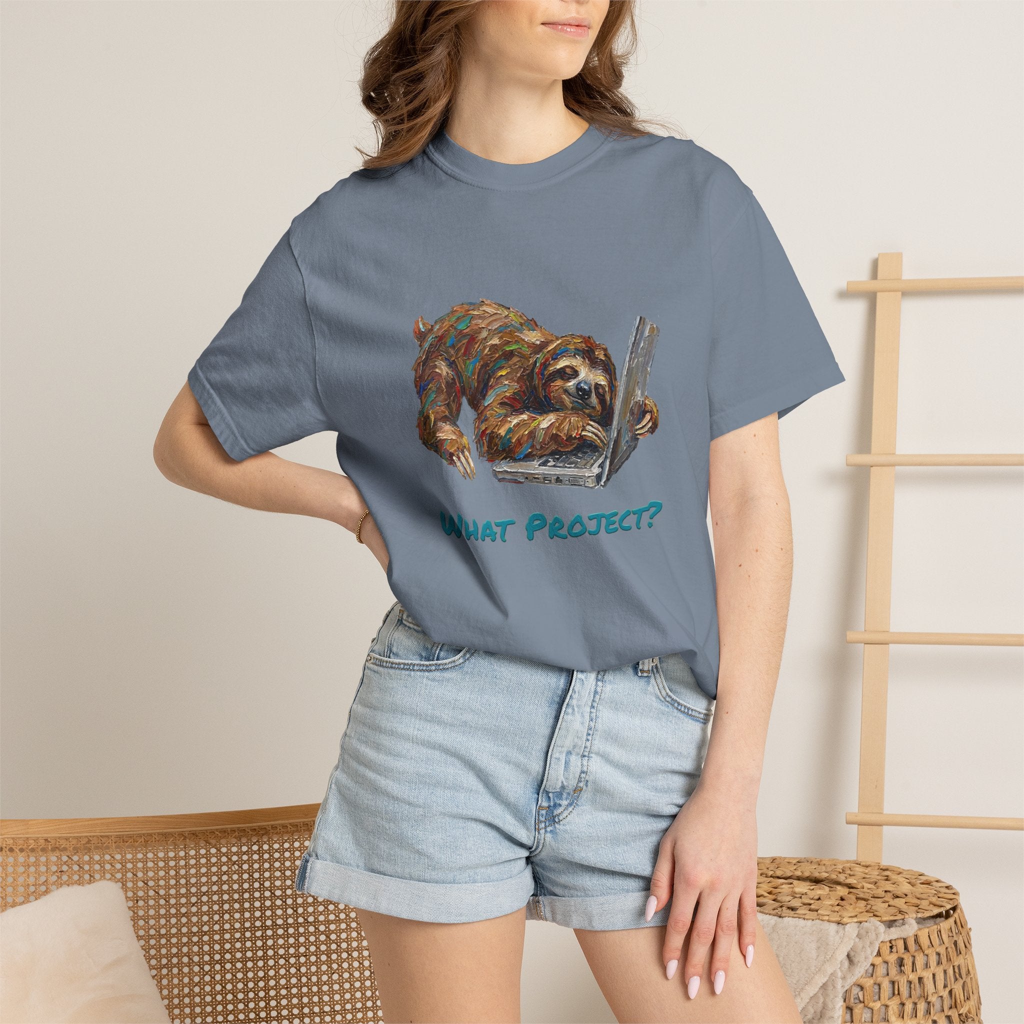 Sloth with Laptop Graphic Tee (What Project?)