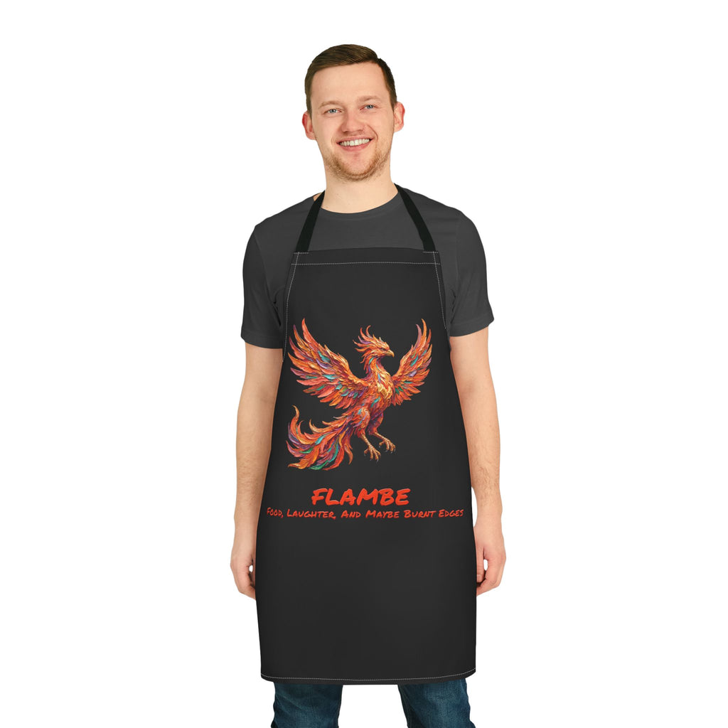 Phoenix Kitchen Apron — Vibrant Fire Bird Cooking Apron