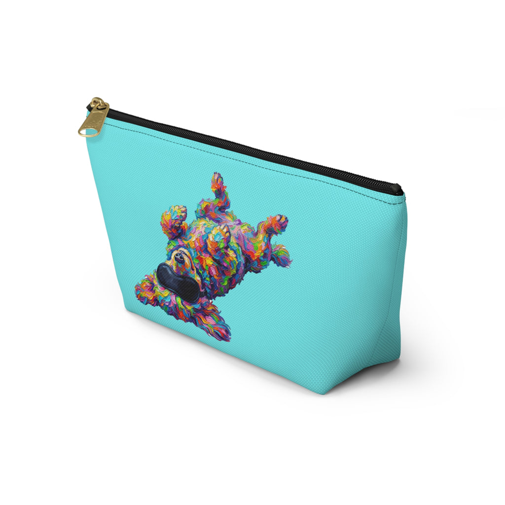 Vibrant Sleepy Dog Accessory Pouch/Makeup Bag